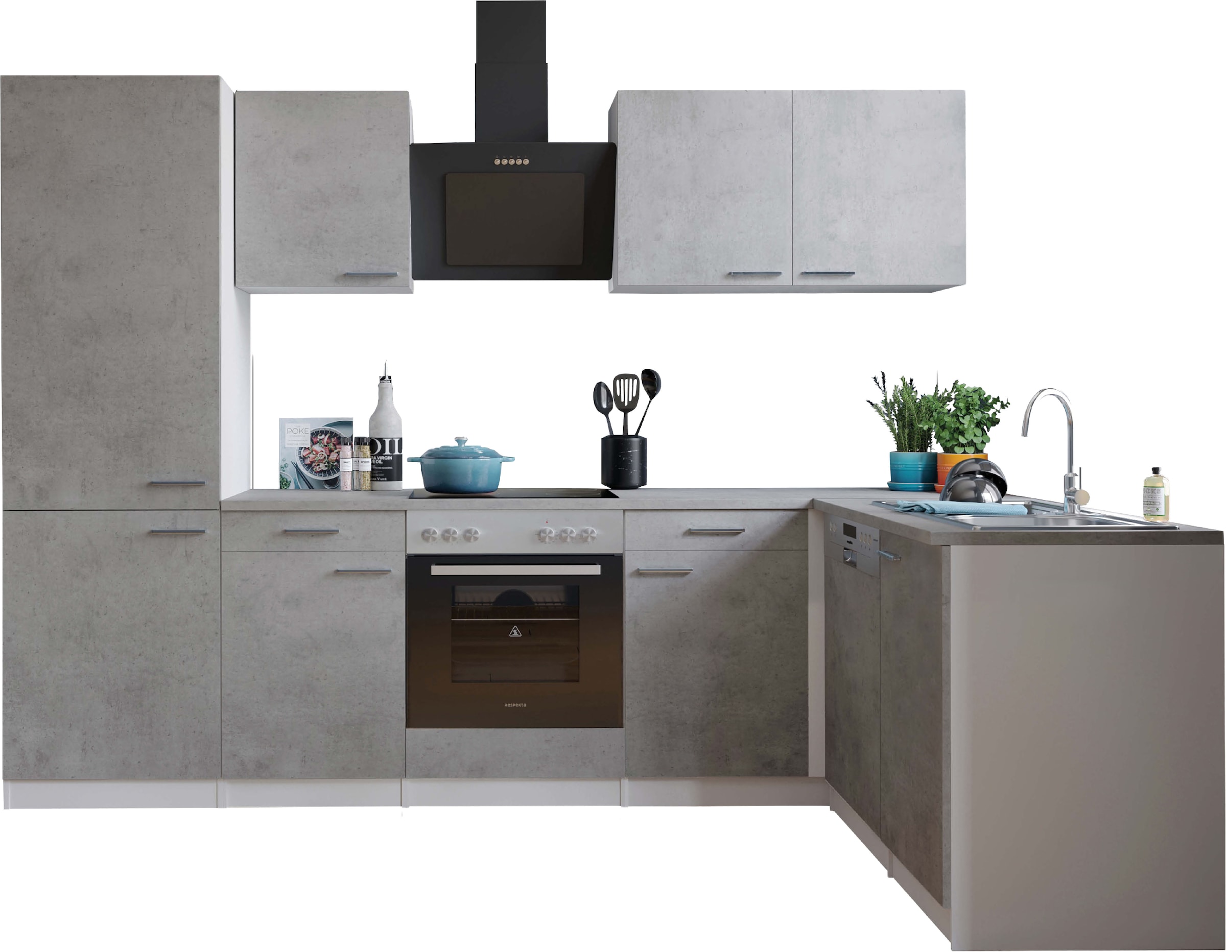 RESPEKTA Winkelküche "Malia", Breite 280 cm, 85 cm Arbeitshöhe günstig online kaufen