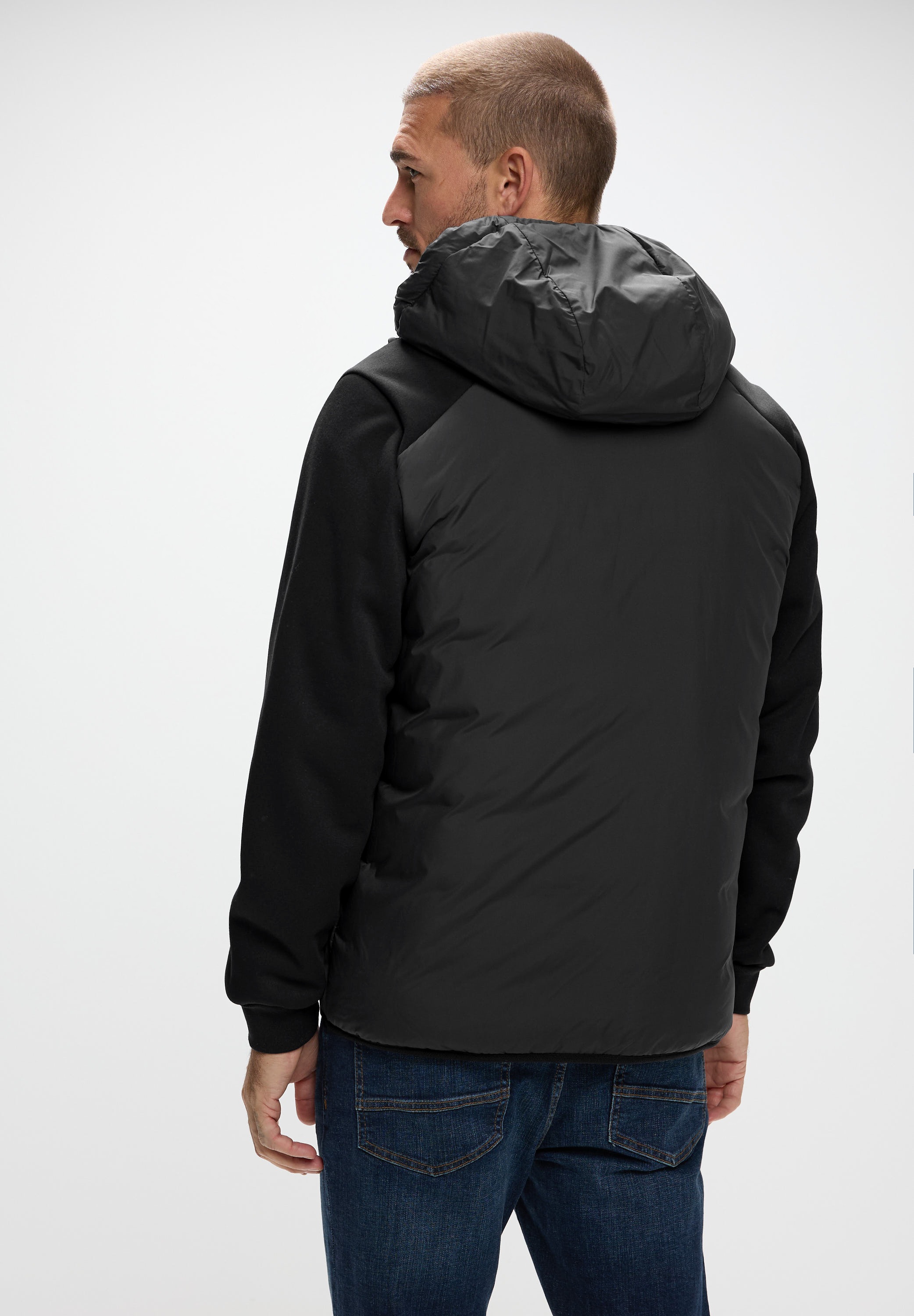 STREET ONE MEN Steppjacke mit Kapuze mit Kapuze mit Tunnelzugband