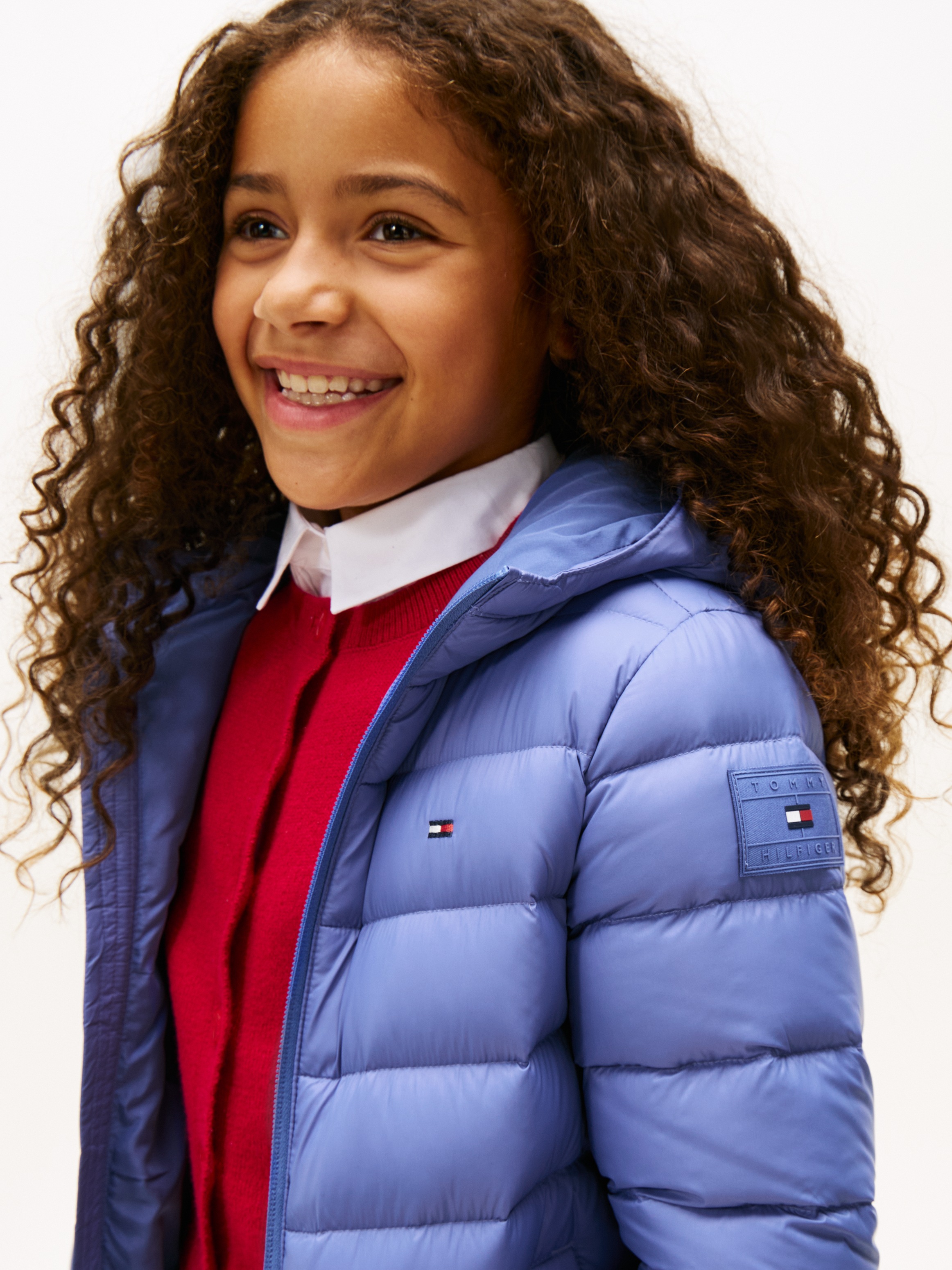 Tommy Hilfiger Steppjacke »U LIGHT DOWN HOODED JACKET«, mit Kapuze, Kinder bis 16 Jahre