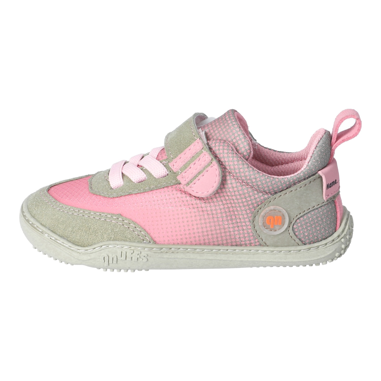 qnuffs Barfußschuh »Fichte«  Klettschuh, Sneaker, Halbschuh mit Kontrastbesätzen