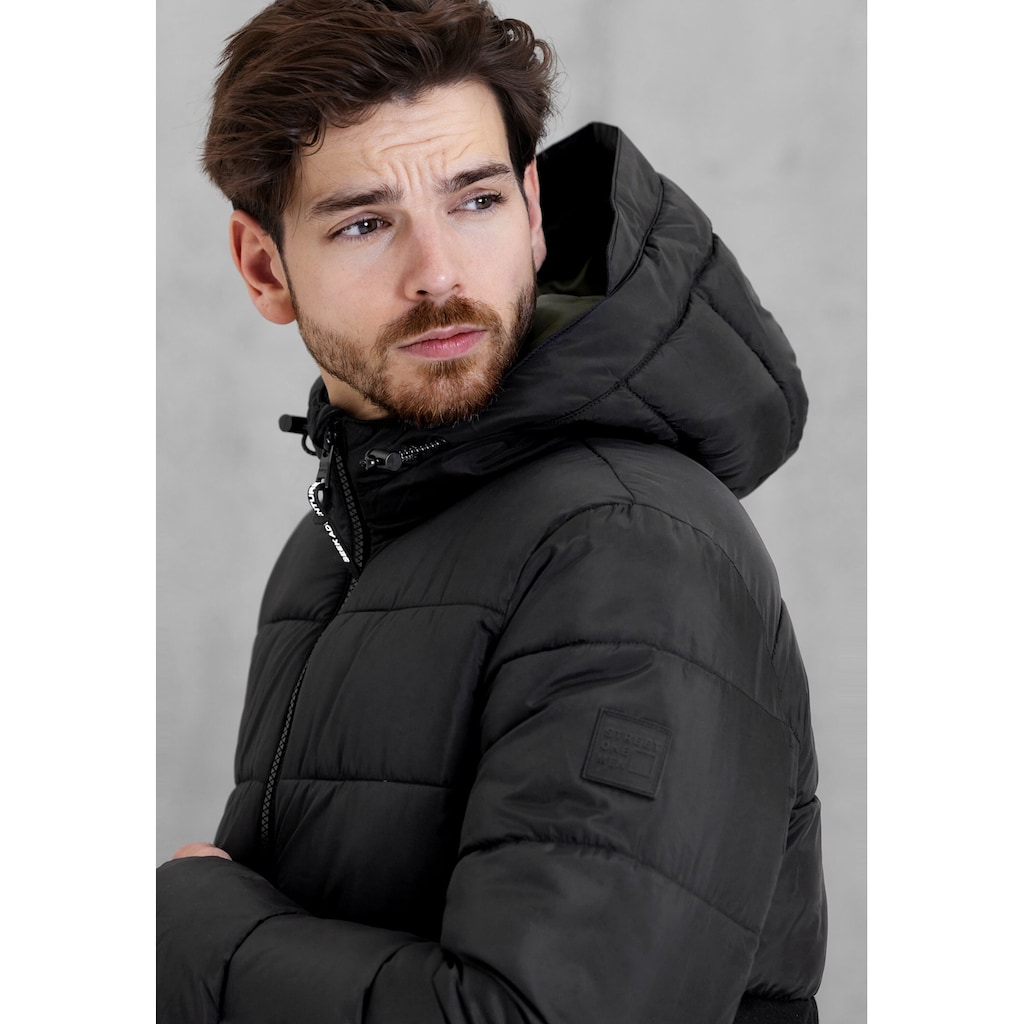 STREET ONE MEN Steppjacke, mit Kapuze