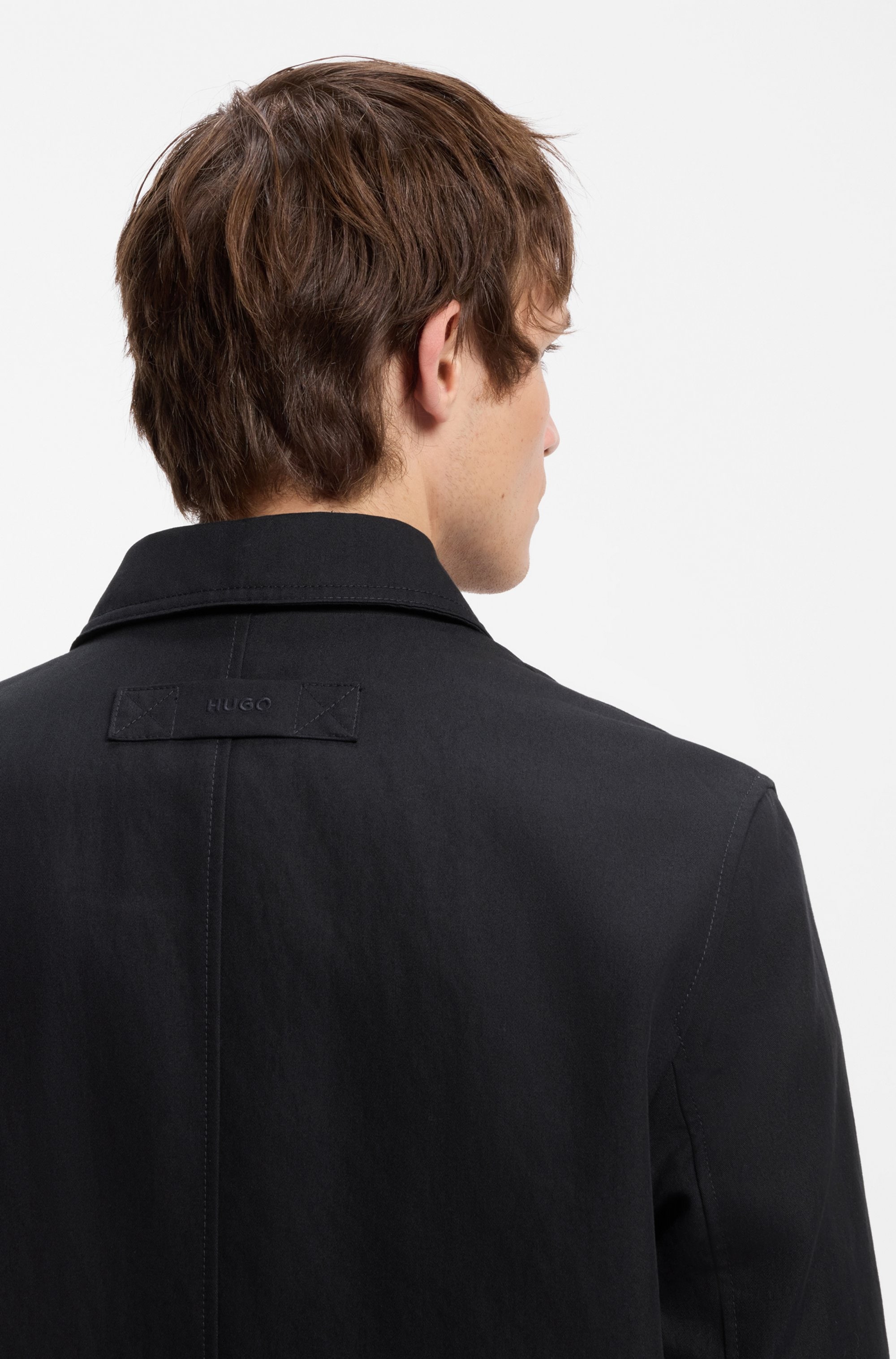 HUGO Kurzmantel »Maver2631« mit verdeckter Knopfleiste, Regular Fit