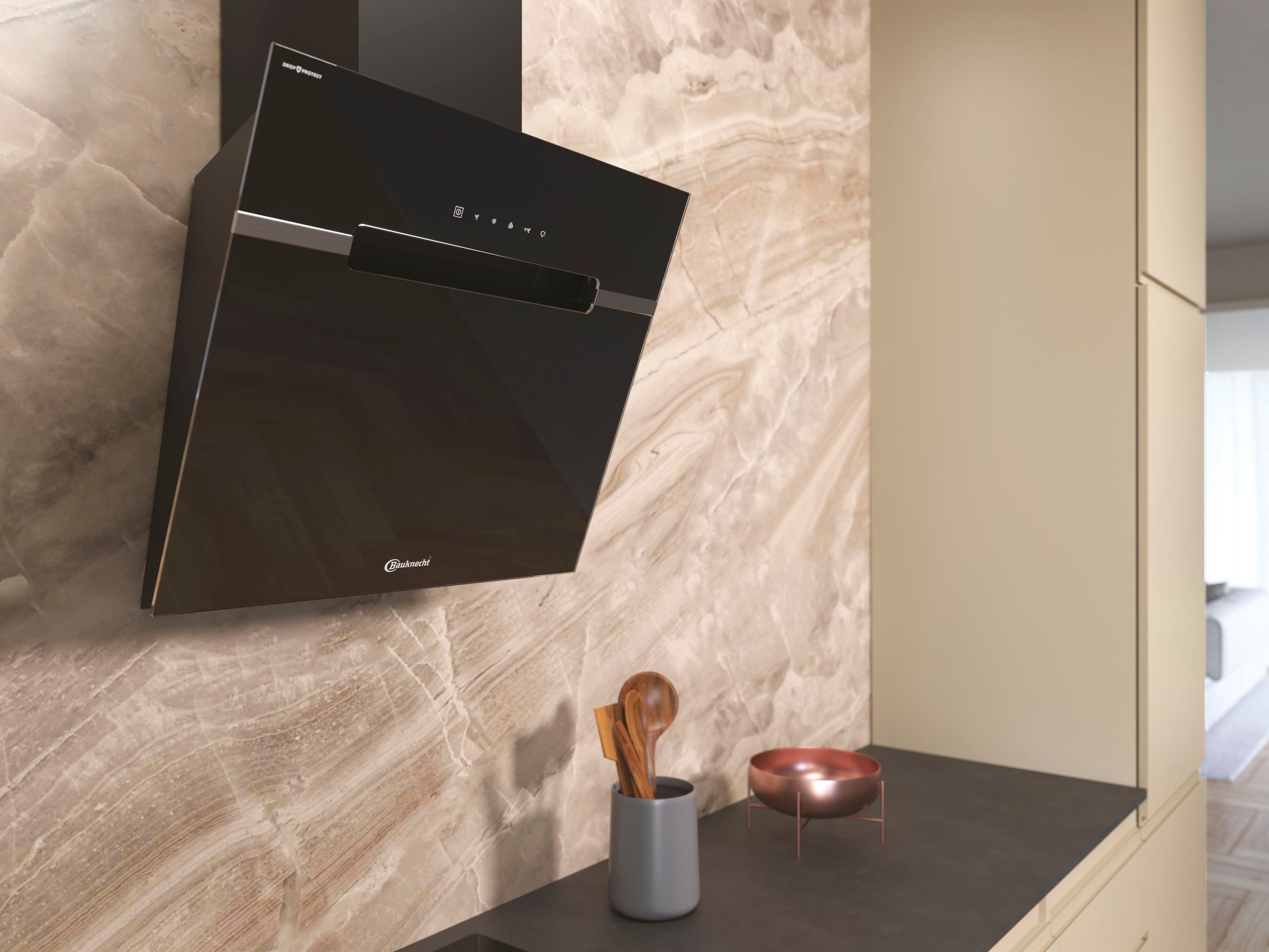 BAUKNECHT Kopffreihaube "BHVS 61F LT DP K" LED-Beleuchtung, Nanobeschichtun günstig online kaufen