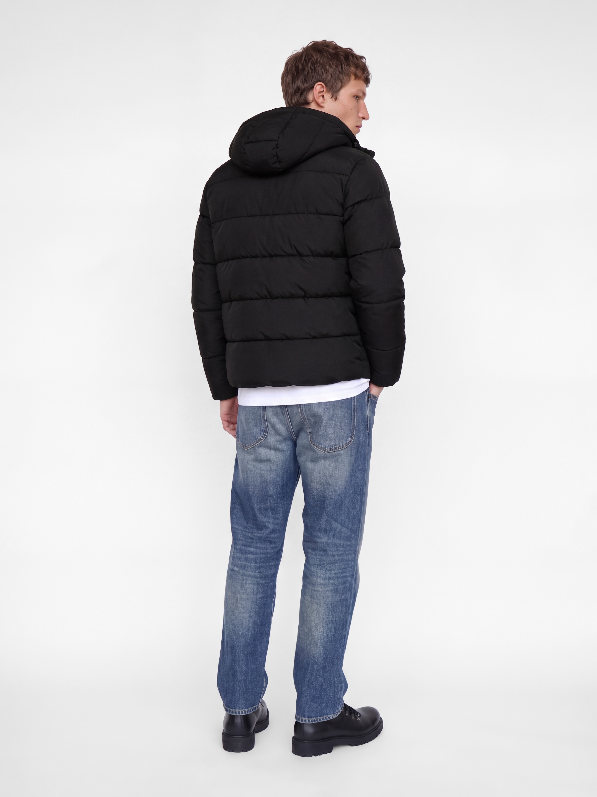 Jack & Jones Steppjacke »JJEFREDDIE PUFFER HOOD« mit Kapuze Kunstfaser, regular fit