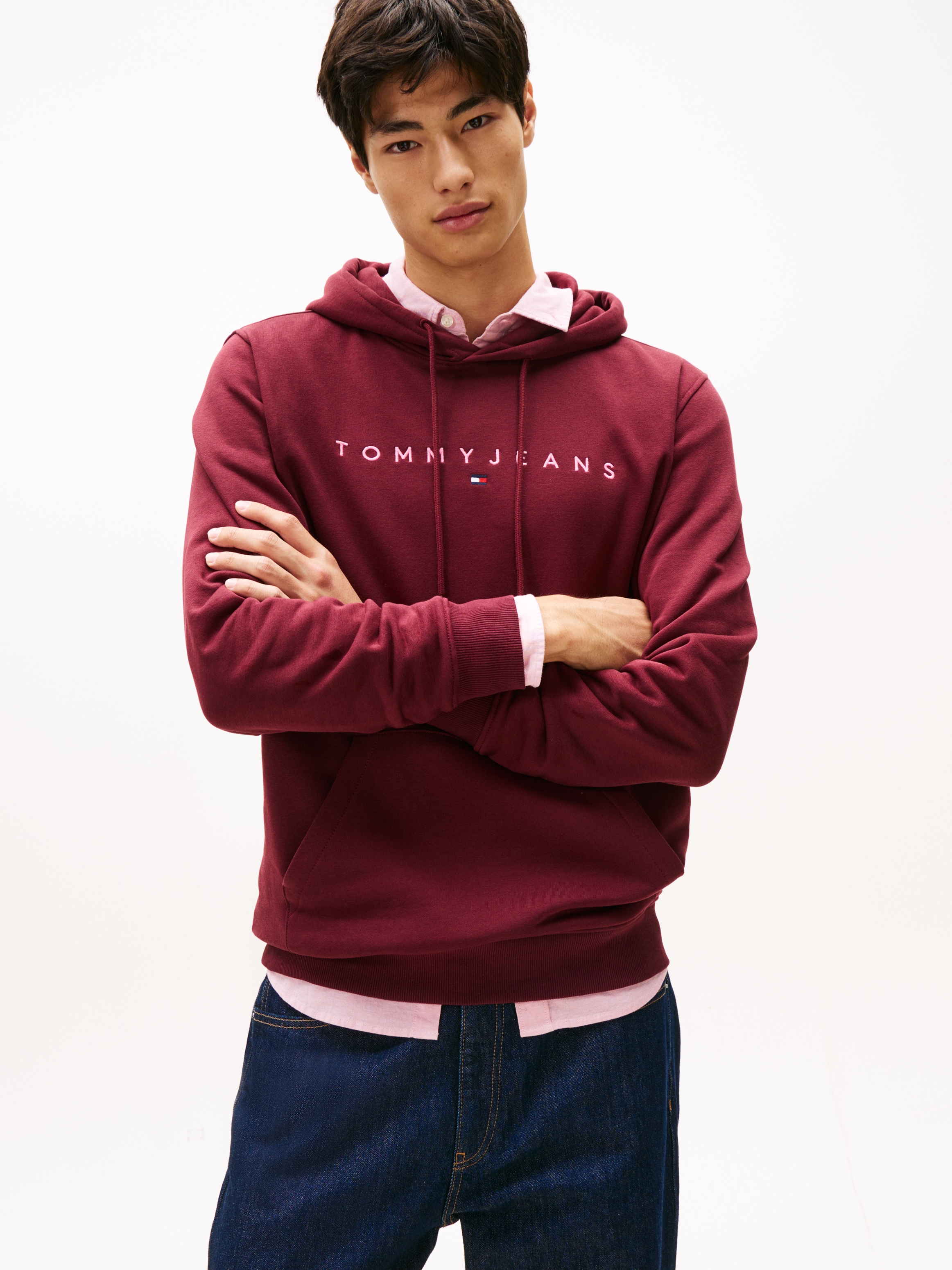 Tommy Jeans Hoodie "TJM REG LINEAR LOGO HOODIE EXT", mit Logo-Stickerei günstig online kaufen