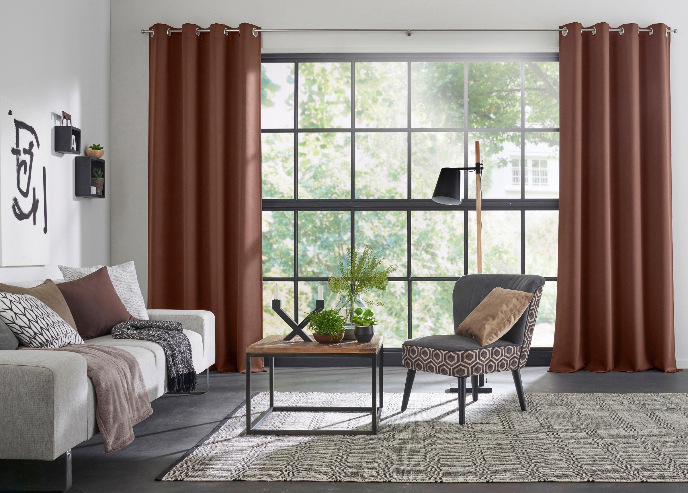 Wirth Vorhang "Dim out" Ösen 1 Stk. tlg. günstig online kaufen