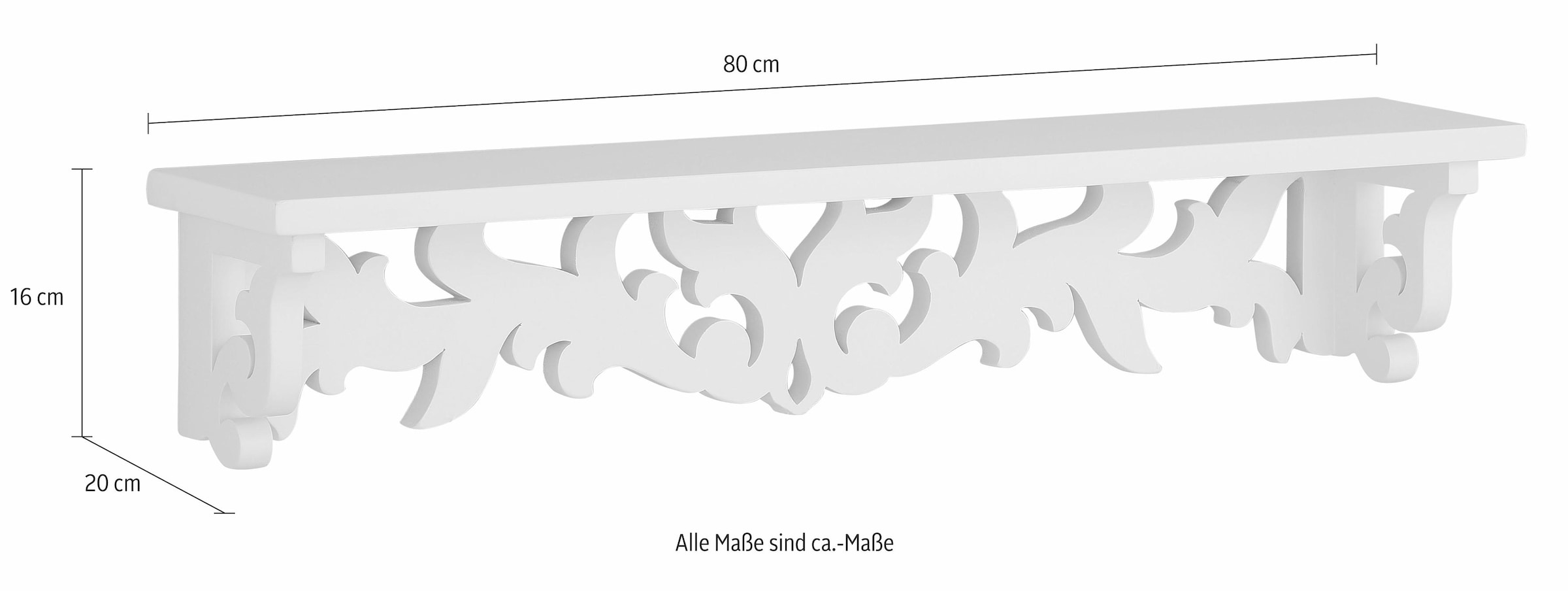 Home affaire Wandboard »Arabeske«, mit dekorativen Ausfräsungen, in unterschiedlichen Breiten erhältlich