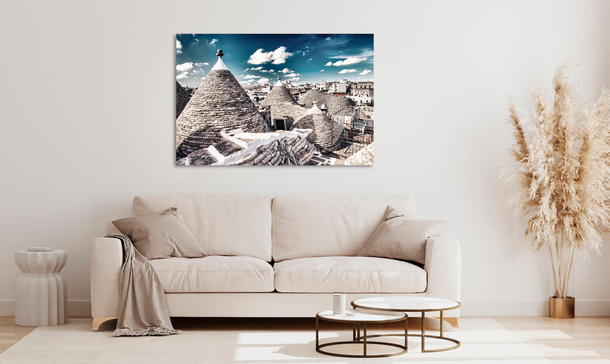 queence Acrylglasbild "Ellos", Landschaft-Stadt-Italien-Himmel, (1 St.), Fi günstig online kaufen