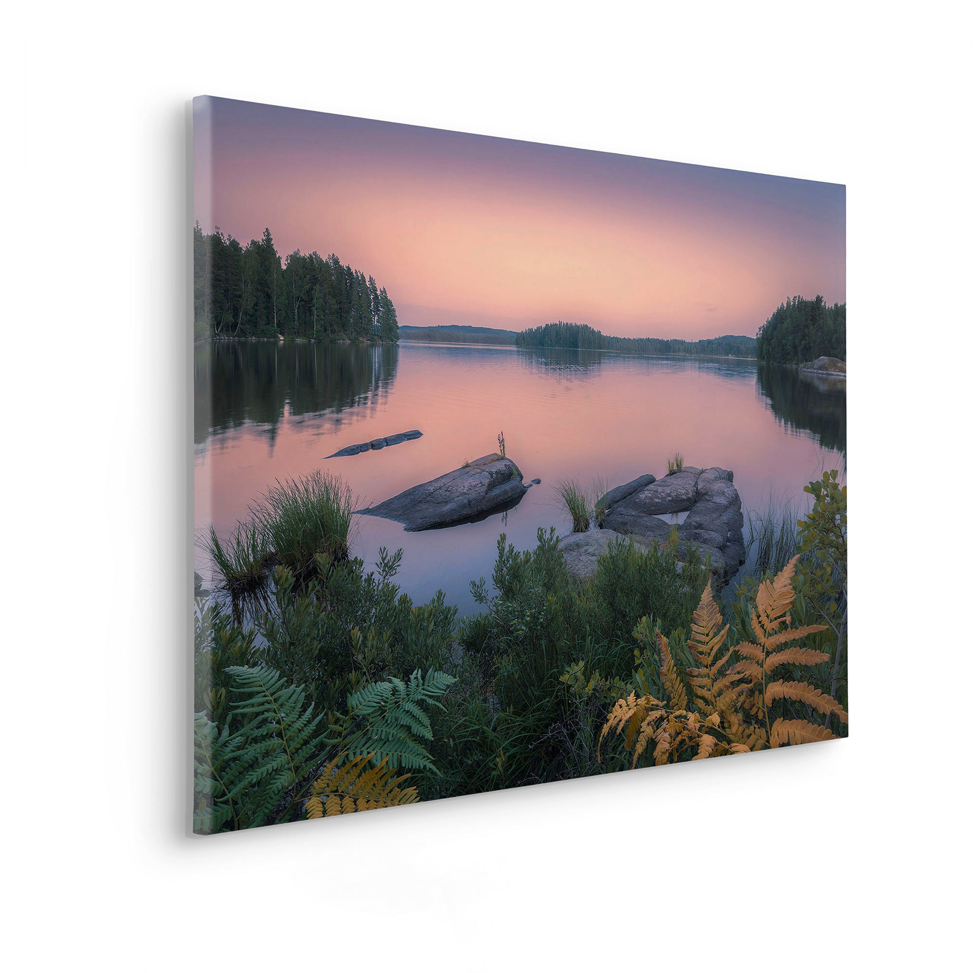 Komar Leinwandbild "Swedish Blues - Größe 90 x 60 cm", Baum-Blätter-Natur-B günstig online kaufen