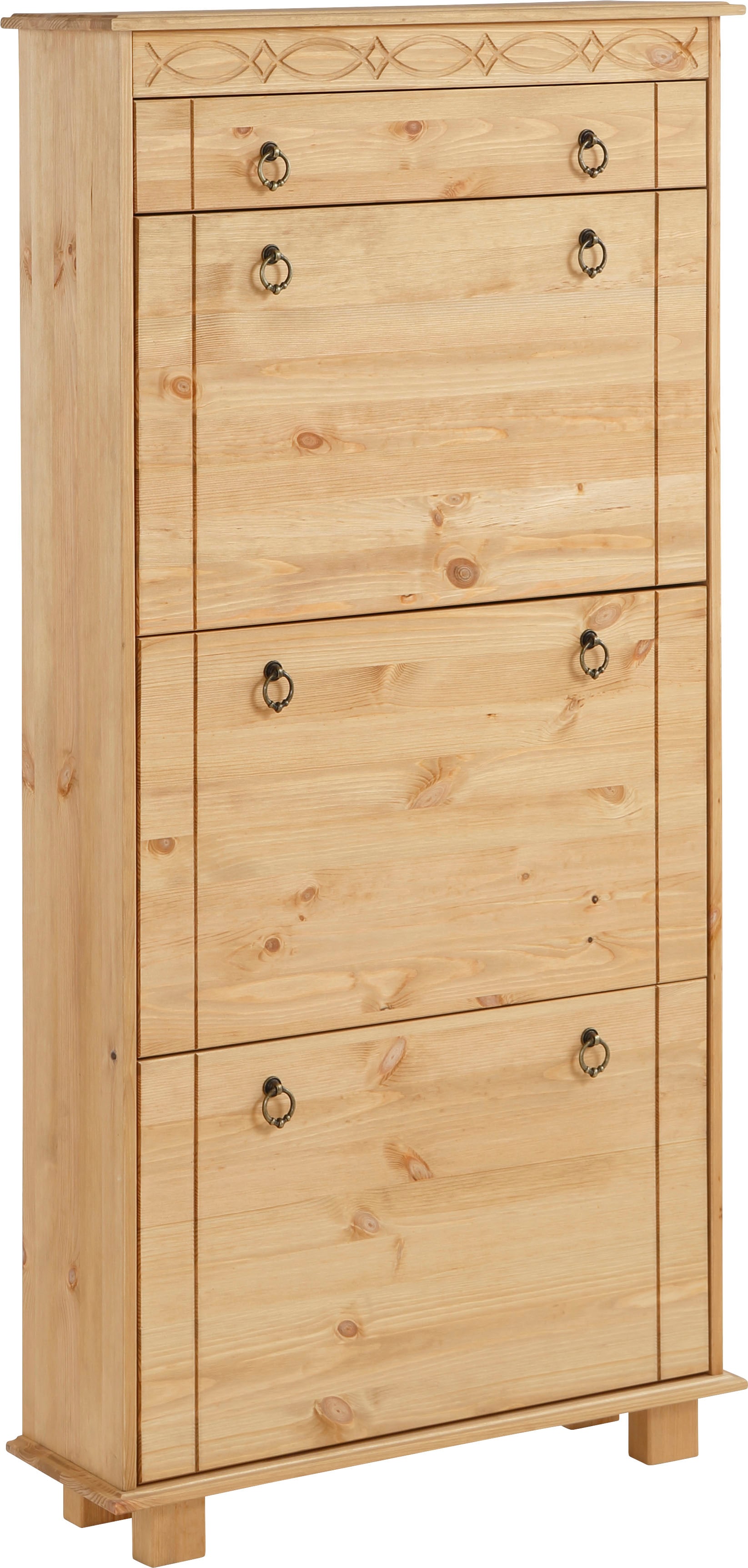 OTTO home Schuhschrank "Indra" aus massiver Kiefer, FSC, Breite 70 cm, Platz für ca. 9 Paar Schuhe