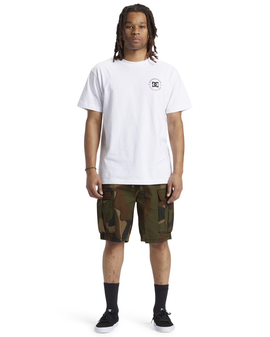 DC Shoes Tundra 22 Cargo Shorts Abstract Camo M 5