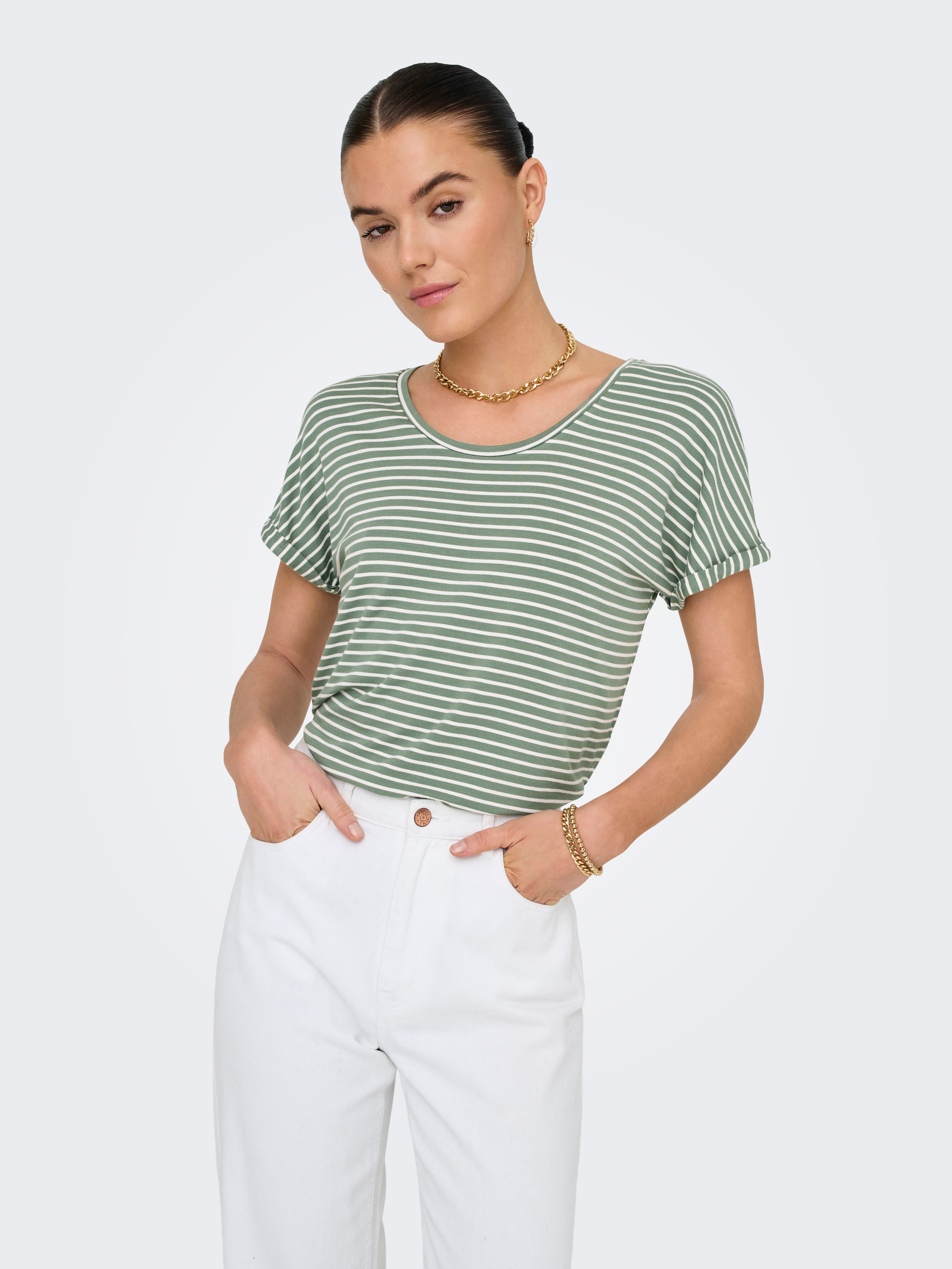 JDY "JDYSISSY S/S O-NECK TOP JRS"