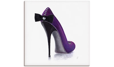 Leinwandbild »Damenschuh - Violettes Modell«, Modebilder, (1 St.)
