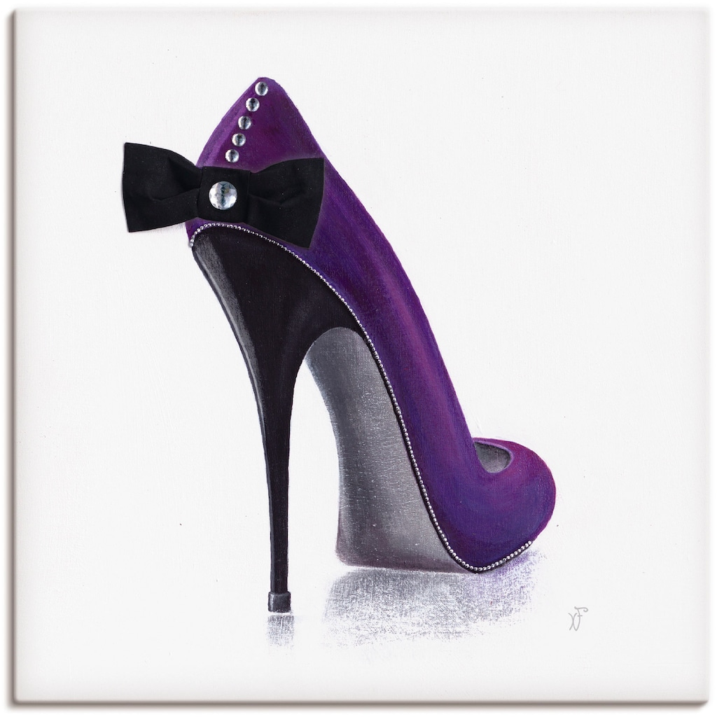 Artland Leinwandbild »Damenschuh - Violettes Modell«, Modebilder, (1 St.)