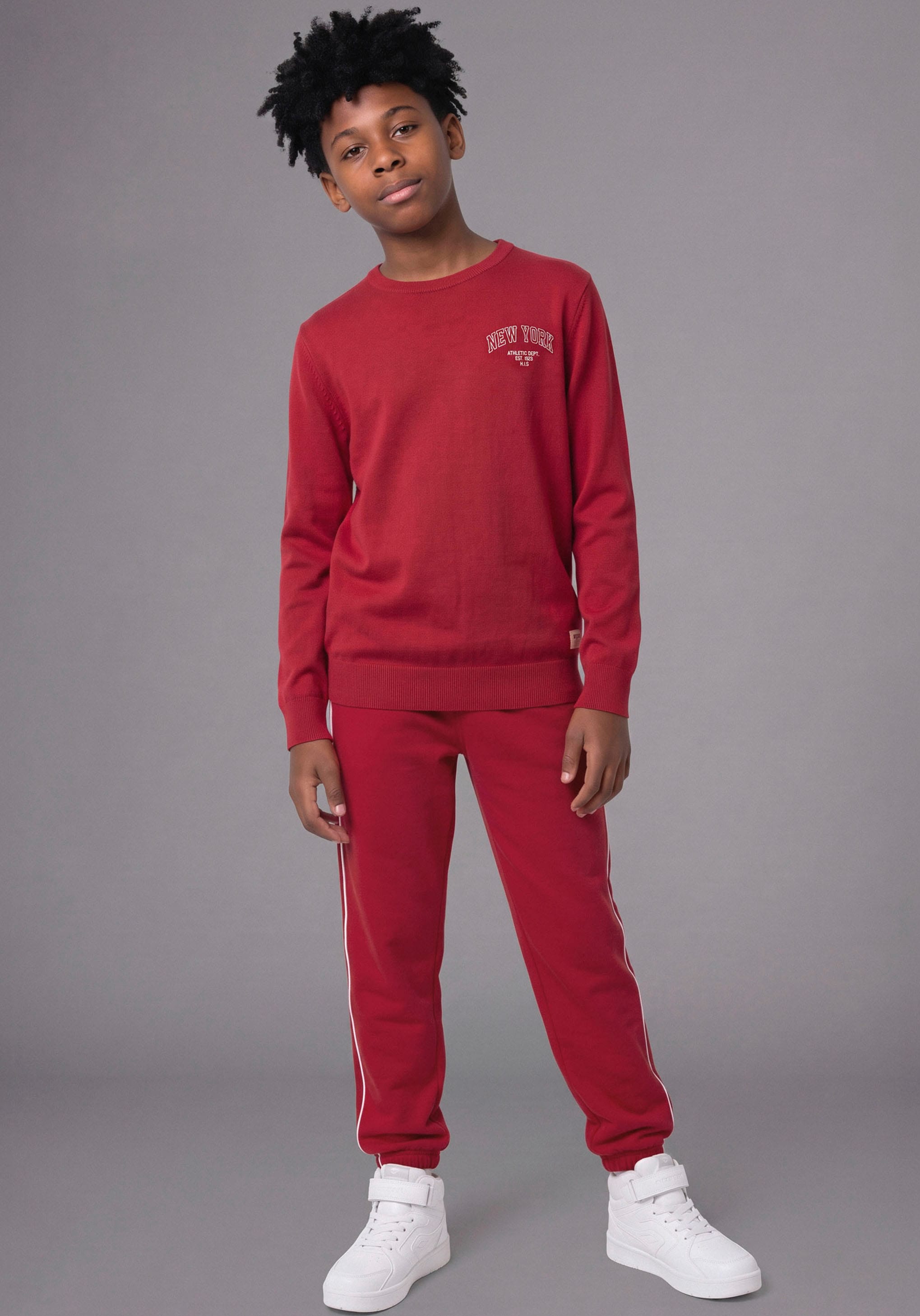H.I.S Sweatshirt »2er Packung H.I.S Sweatshirts mit Logoprint«, 2er Packung, 2 Sweats mit Logo-Prints, mit Rundhalsausschnitt, Langarm, für Jungen
