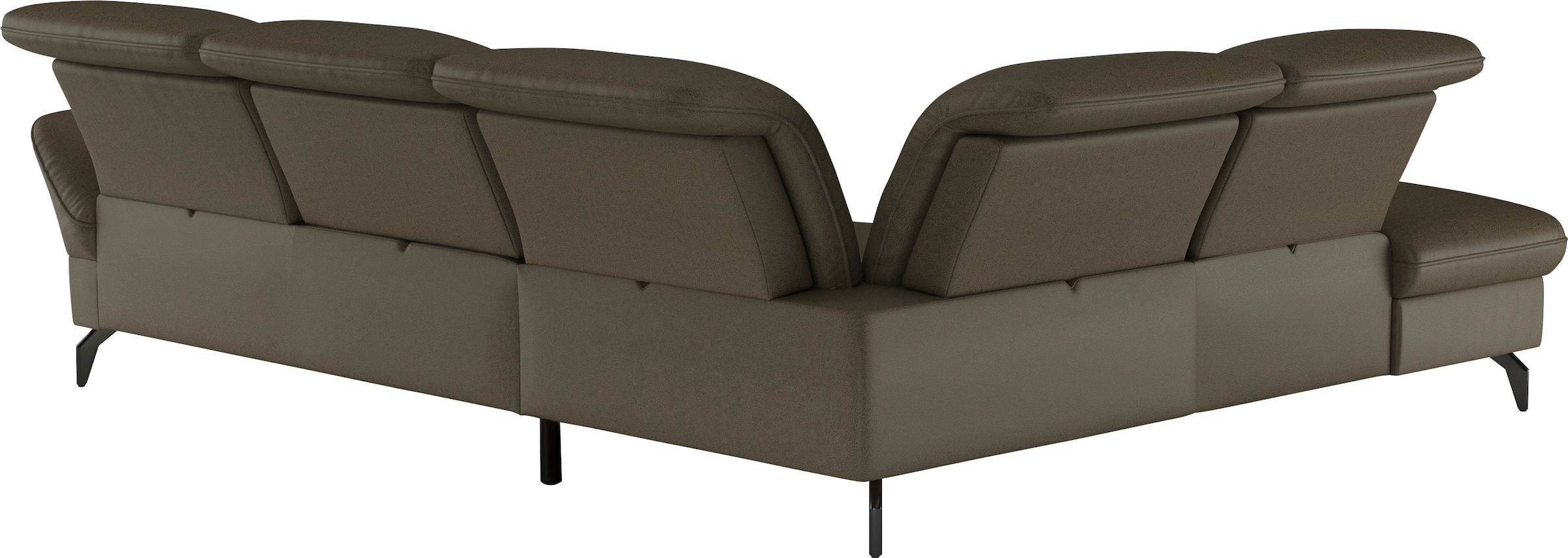 sit&more Ecksofa »Leandro L-Form«, Wahlweise mit Bett-, Kopfteil - und Armlehnfunktion, sowie Stauraum