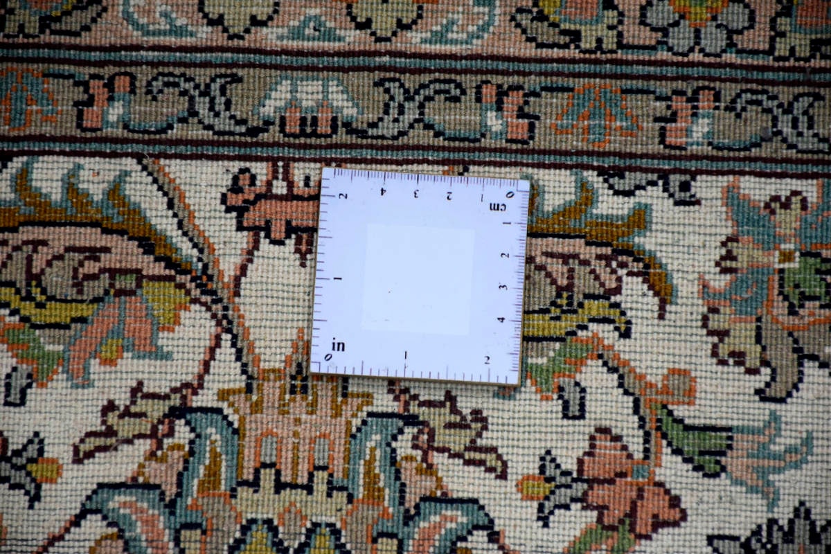 Kayoom Seidenteppich »Kashan 12013«, rechteckig, 10 mm Höhe, Einzelstück mit Zertifikat, Wohnzimmer