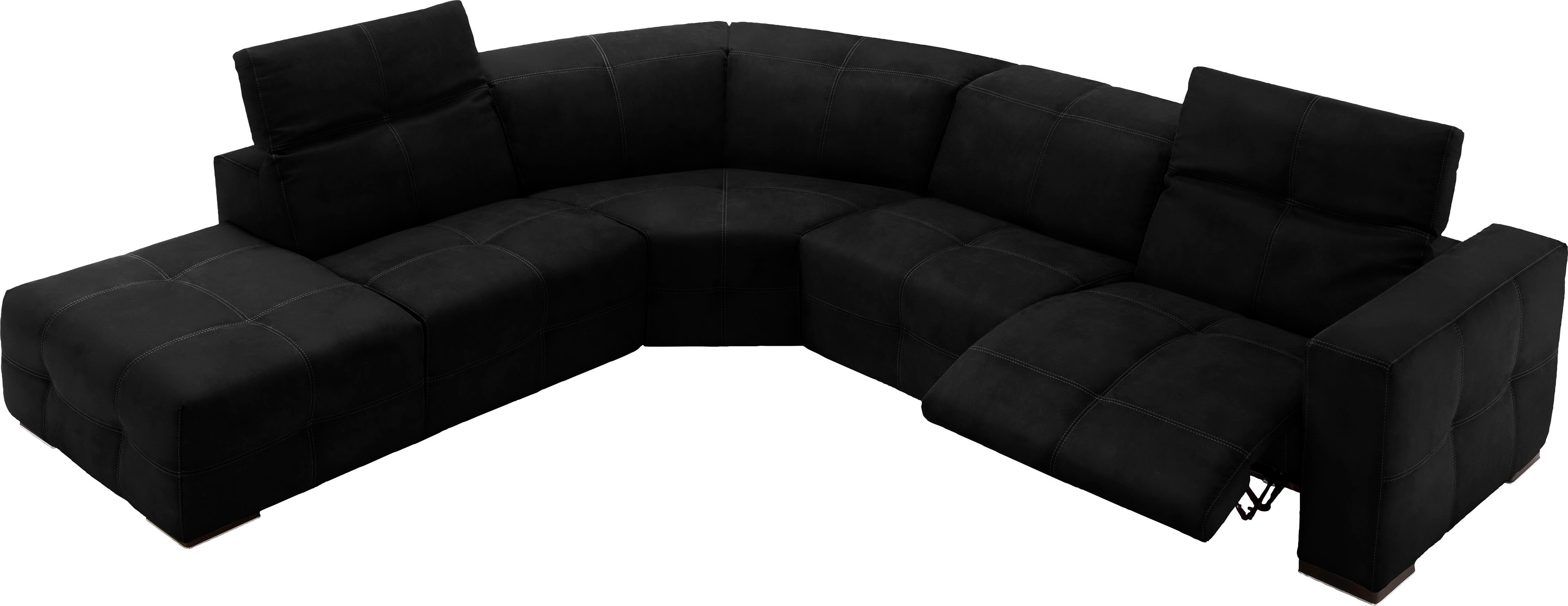 Egoitaliano Ecksofa "Sauvanne, Designsofa der Extraklasse, elegant und bequem, L-Form" wahlweise mit elektrischer Relaxfunktion, Kopfteilverstellung