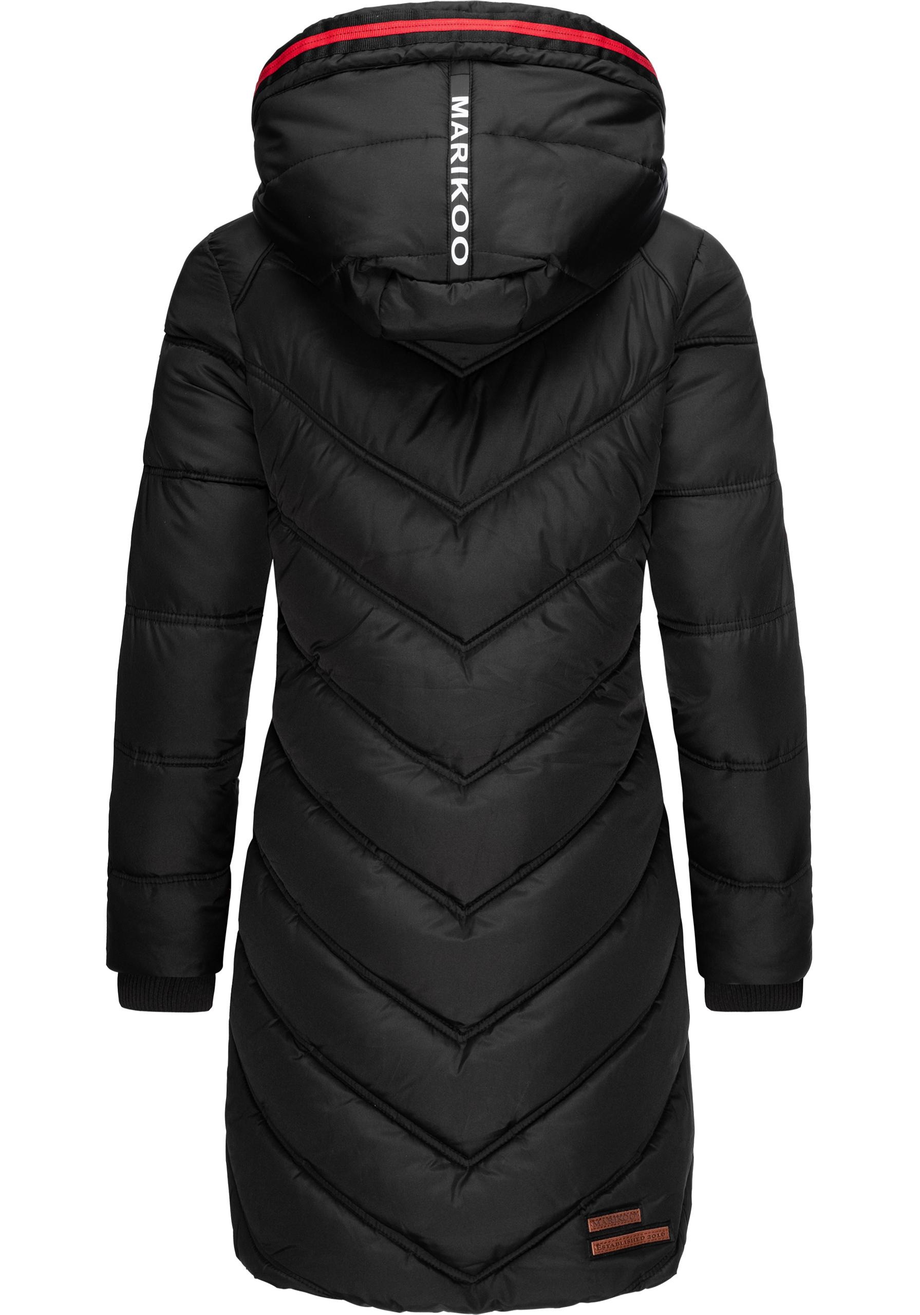 Marikoo Wintermantel »Armasa«, modischer Damen Winter Steppmantel mit Kapuze