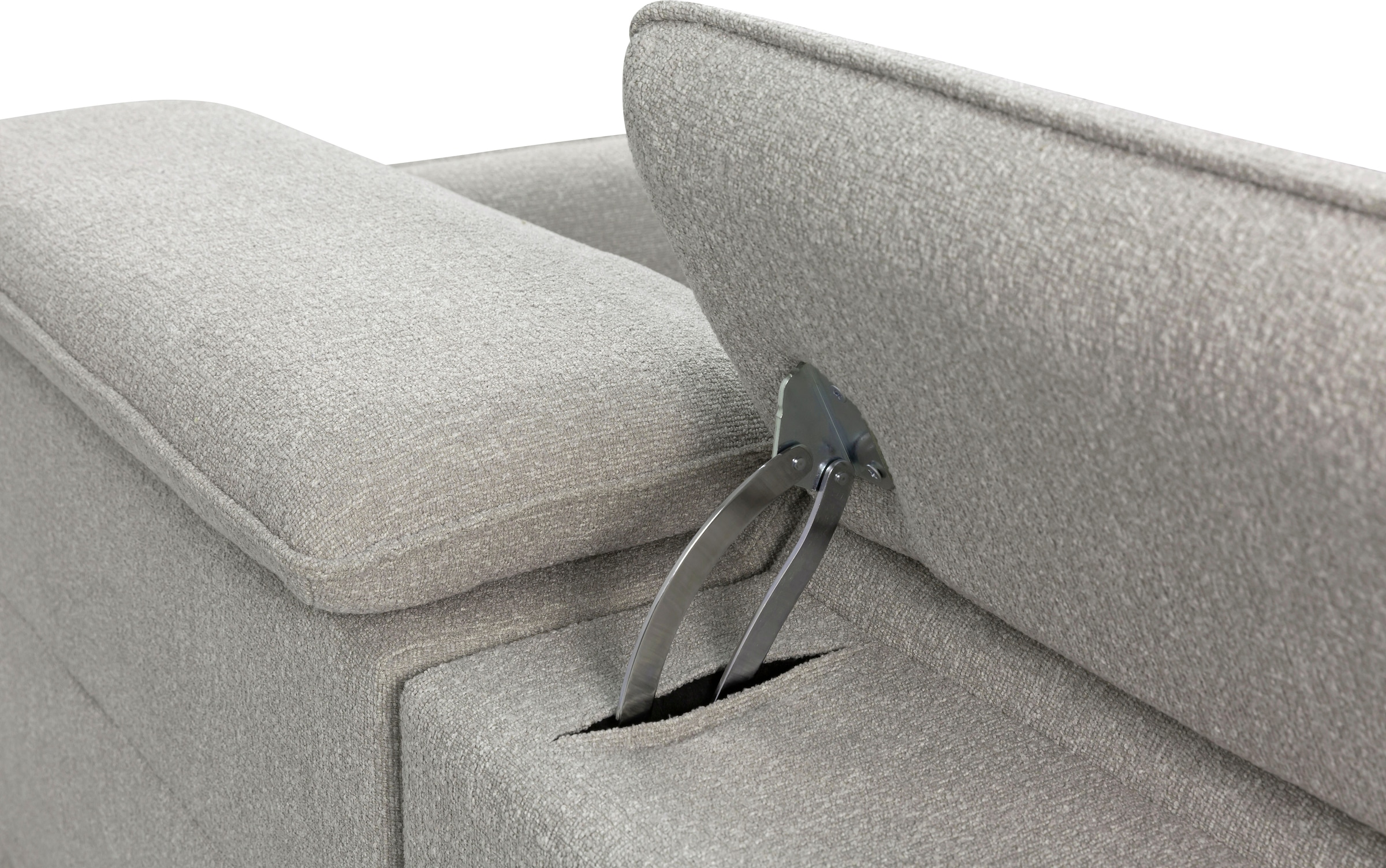 INOSIGN 2-Sitzer »KYLLY, XXL (208 cm) elektrische Relax- und Liegefunktion in 2 Sitzen«, Mega-Sofa, Kopfteilverstellung, USB A/ C, Federkern, Feinstruktur
