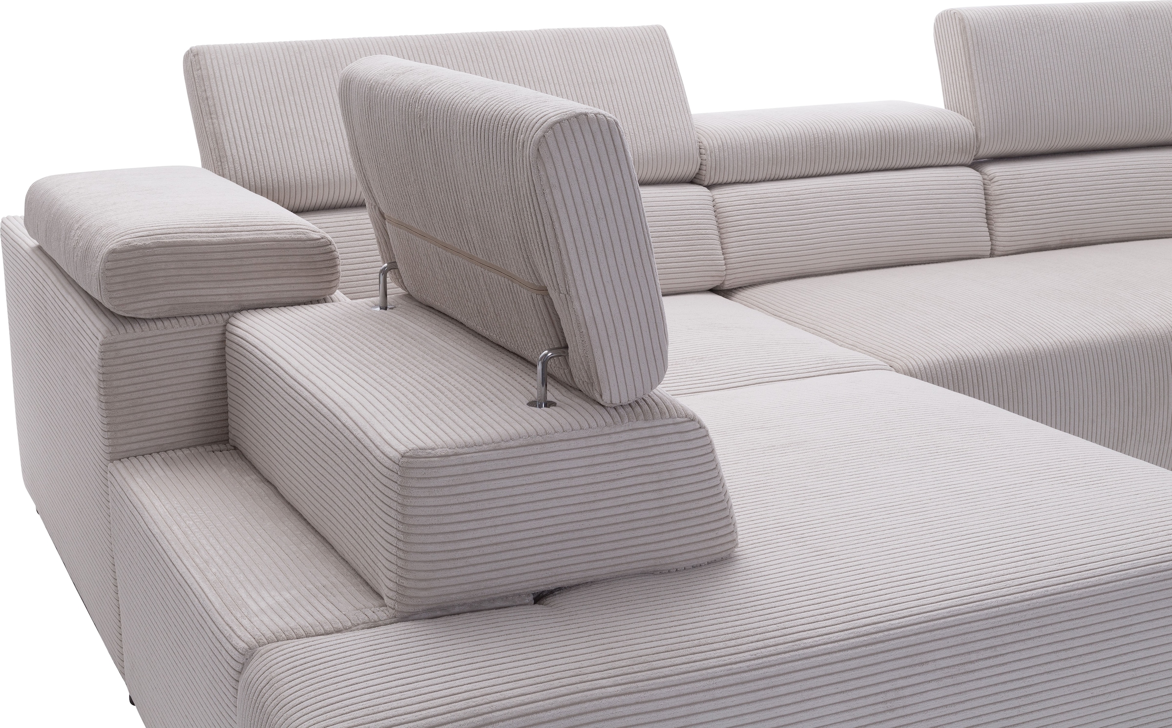 exxpo - sofa fashion Ecksofa »VITTORIO«, inkl. Kopfteil- und Sitztiefenverstellung, wahlweise mit Bettfunktion