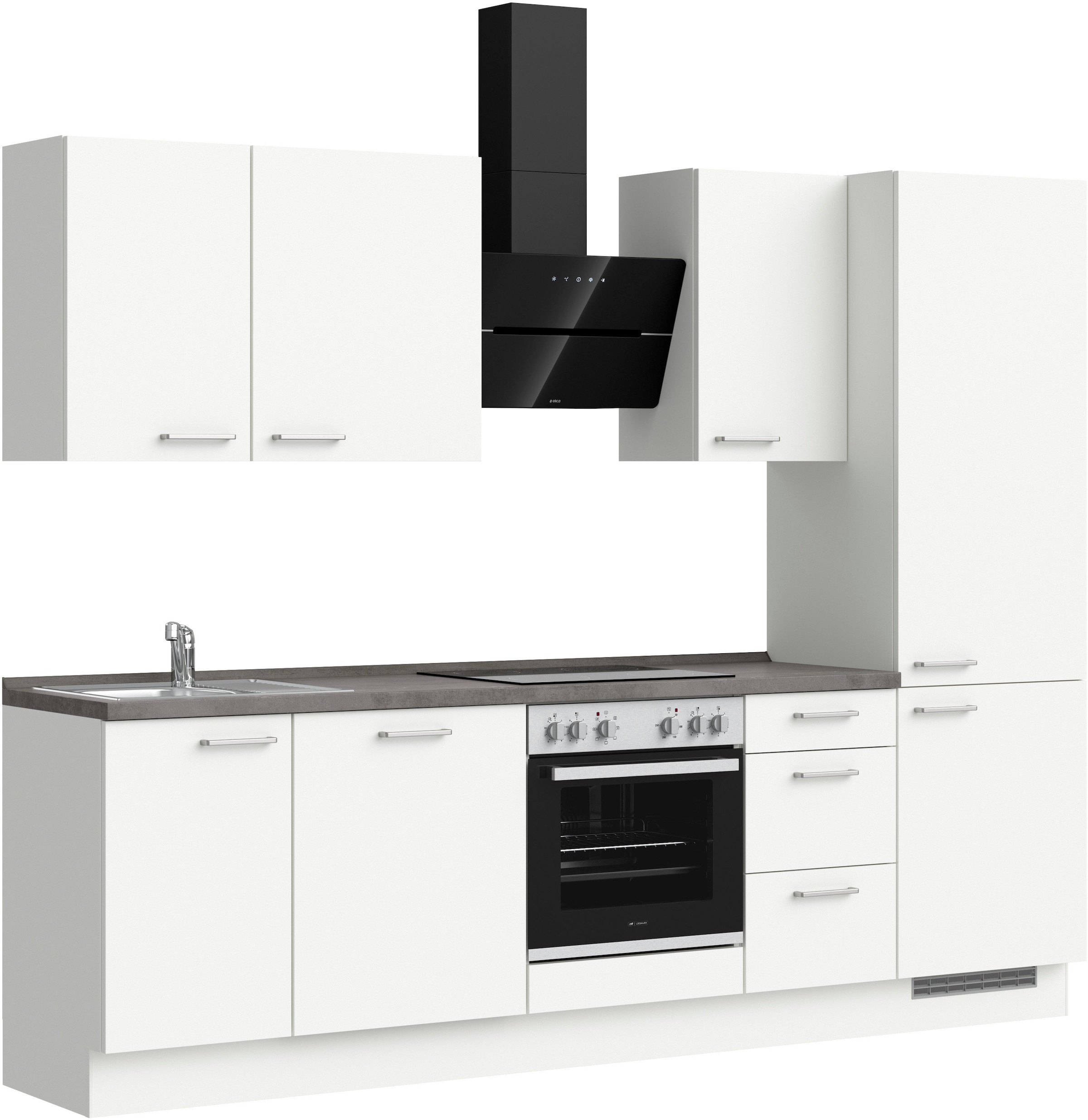 nobilia ""Touch II", NEU: individuell anpassbar mit gratis Profi-Beratung" vormontiert, Breite 270 cm, Ausrichtung wählbar, wahlw. mit E-Geräten