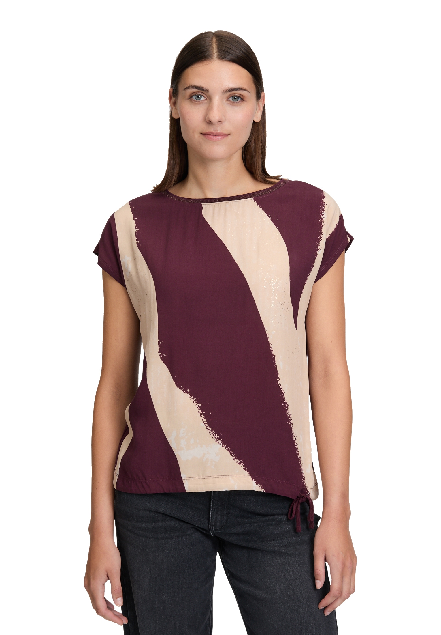 Betty&Co Kurzarmshirt "Betty & Co Damen Casual-Shirt mit Print", (1 tlg.) günstig online kaufen