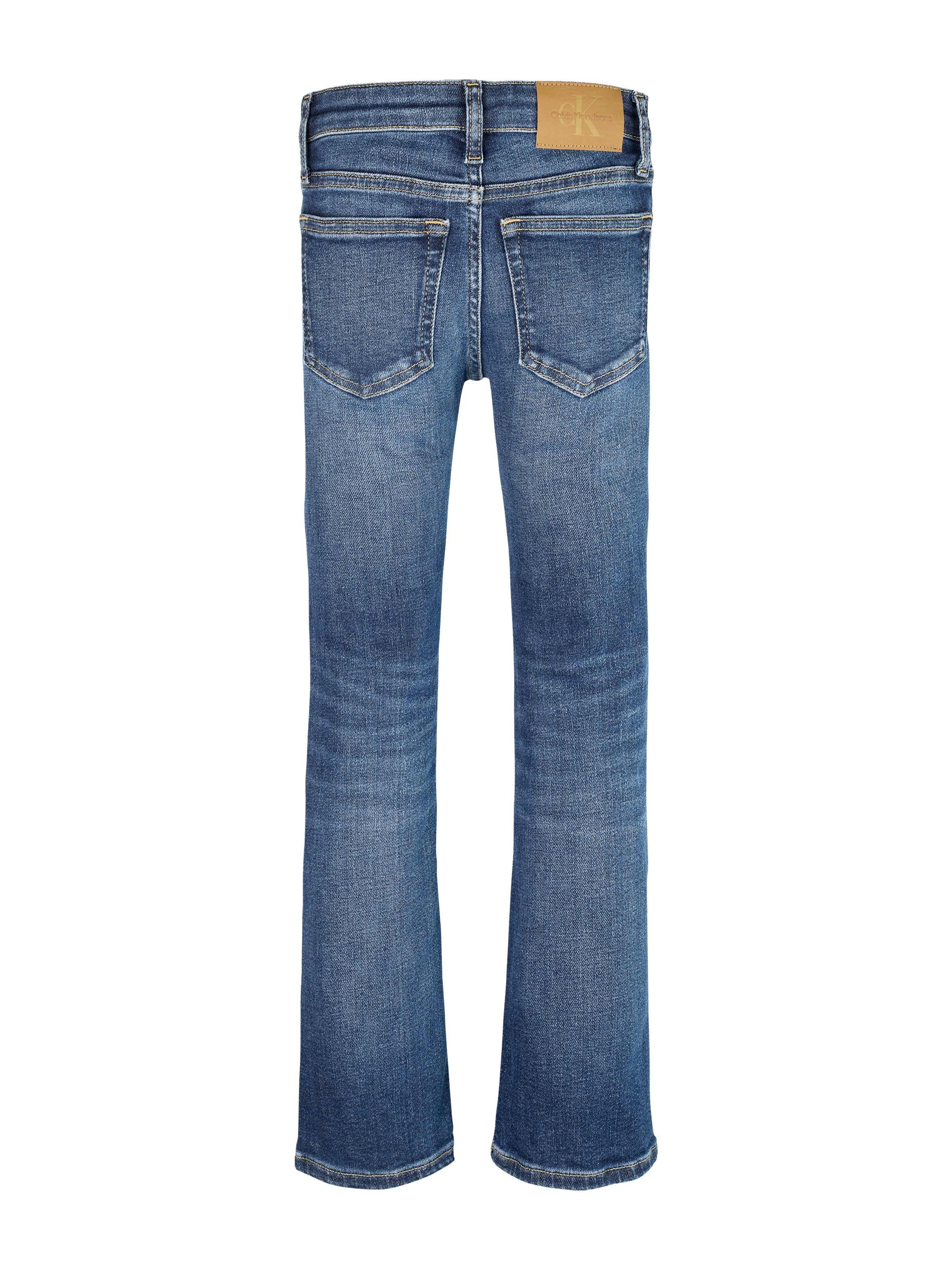 Calvin Klein Jeans Bootcut-Jeans »MR FLARE DARK BLUE VISUAL DENIM«, für Kinder bis 16 Jahre mit Logopatch