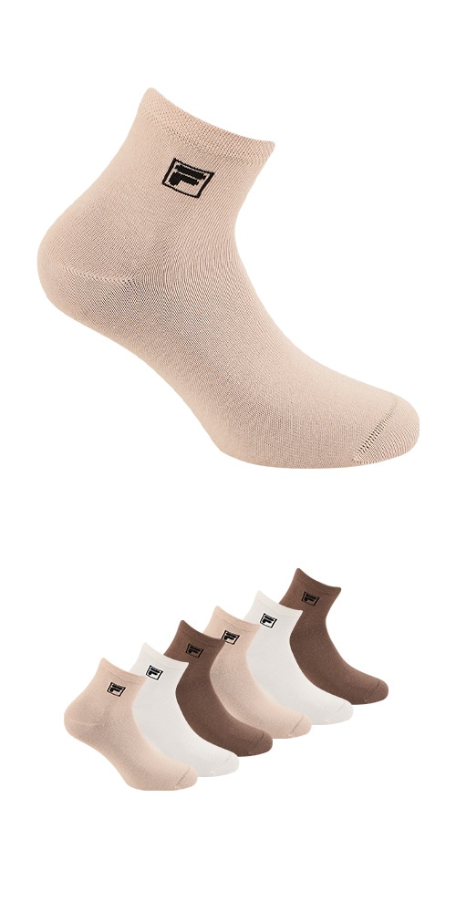 Fila "UNISEX QUARTER PLAIN SOCKS" 6 Paar, mit Logo-Schriftzug