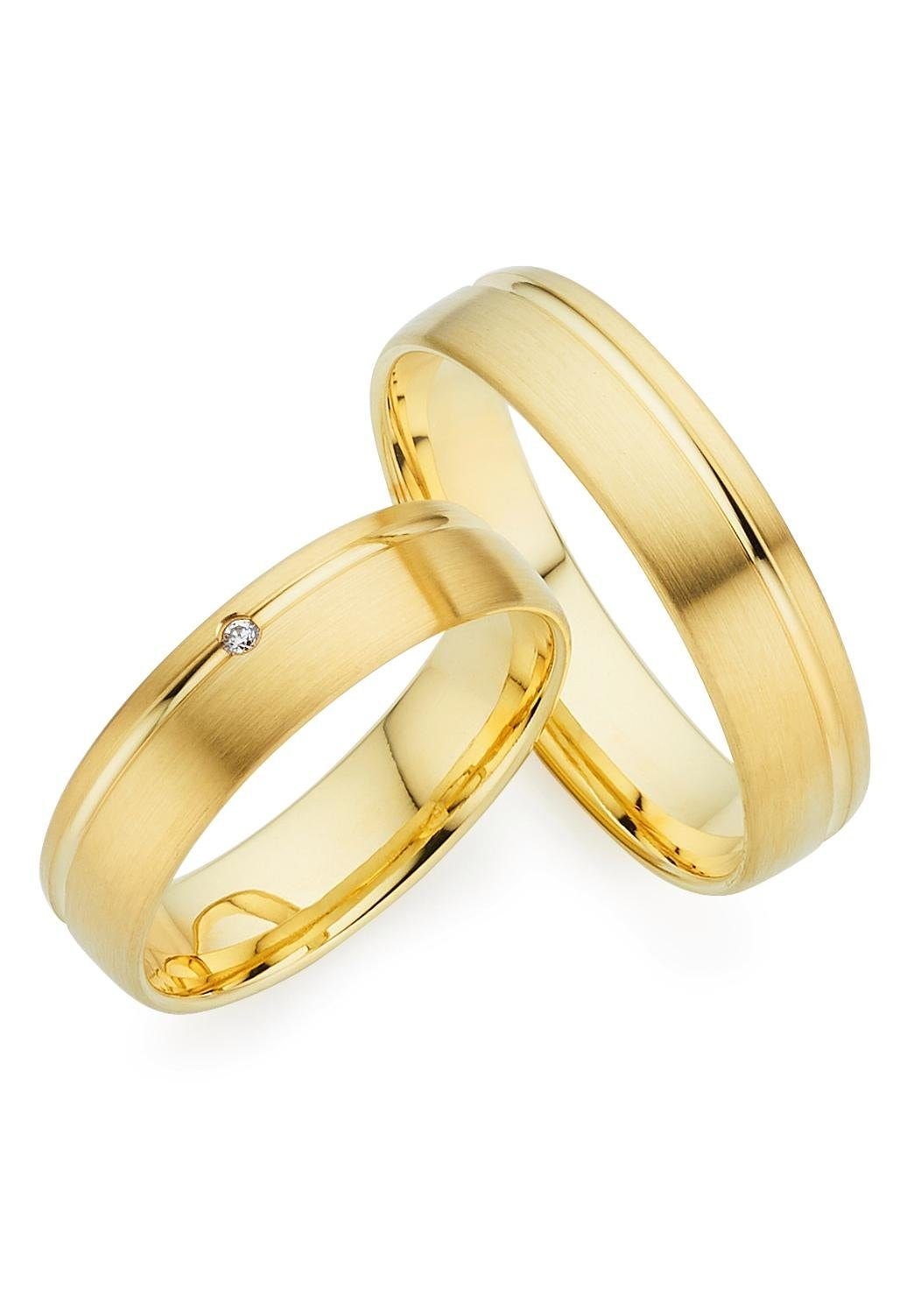 PHÖNIX Damen Trauring "Schmuck Geschenk Gold 333 Trauring Ehering LIEBE versch. Varianten", 64, ohne Brillant, Gelbgold 333, 5mm, gold, Gelbgold 333,