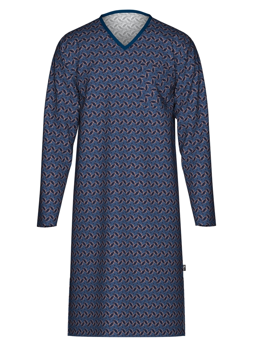 Trigema Pyjama »TRIGEMA Nachthemd mit Allover-Blätter-Muster«, (1 tlg.)