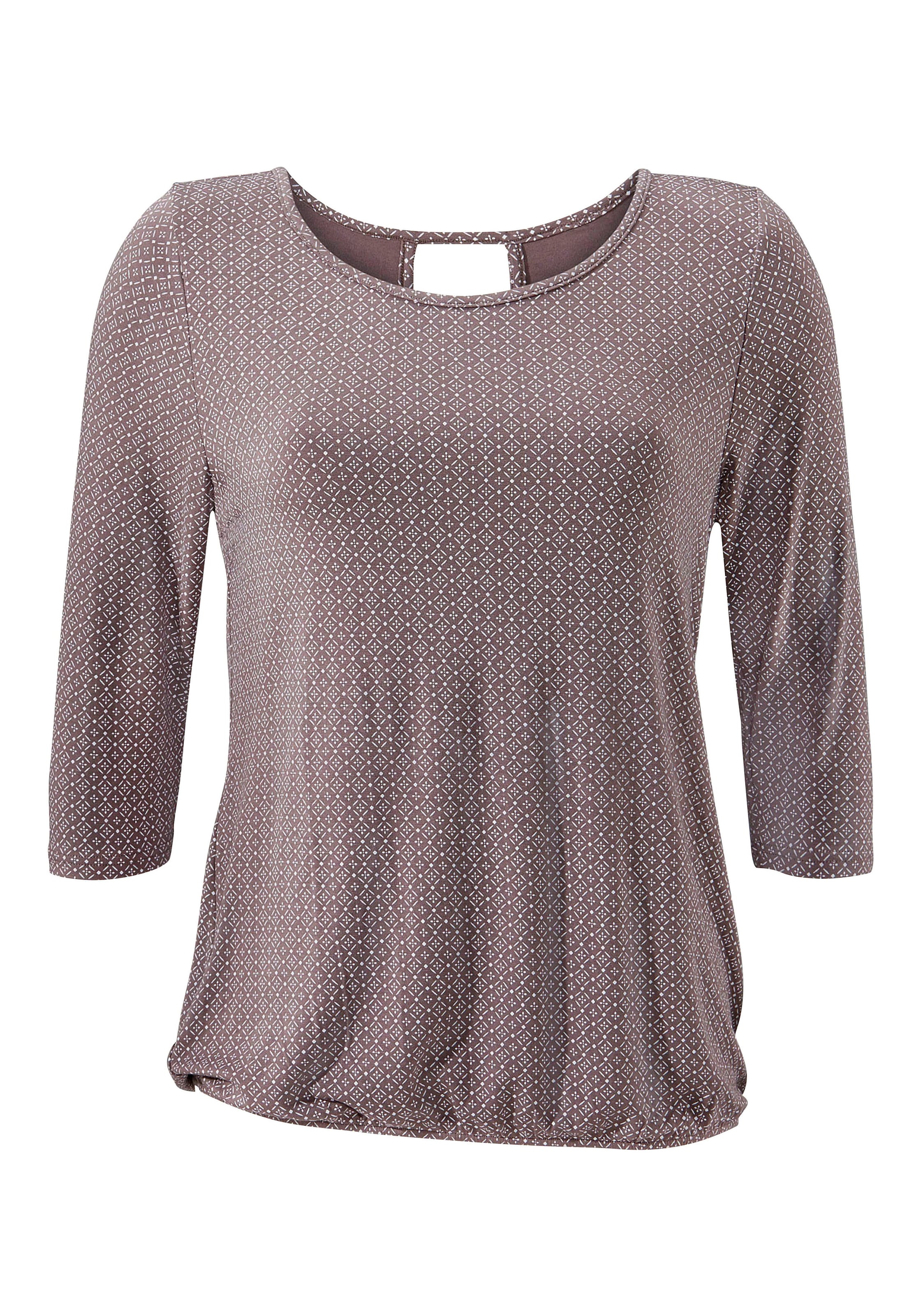 LASCANA 3/4-Arm-Shirt »mit modischem Cut-out«, (2er-Pack), aus weichem Viskose-Stretch