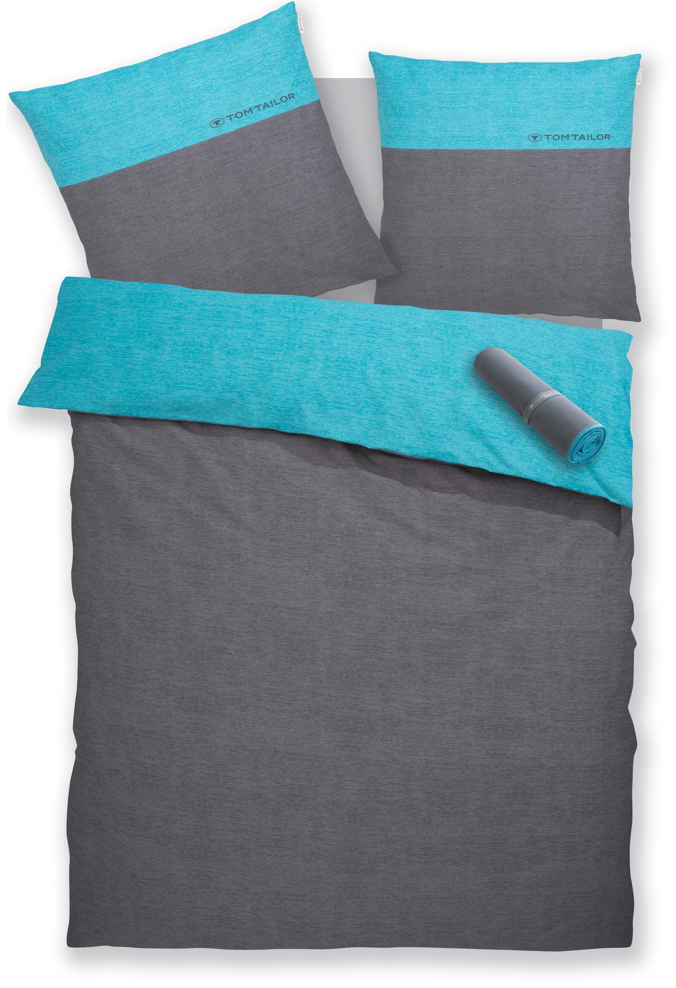 TOM TAILOR HOME Bettwäsche »Henry«, Bettwäsche aus Baumwolle, mit GRATIS-Zugabe: Sporthandtuch