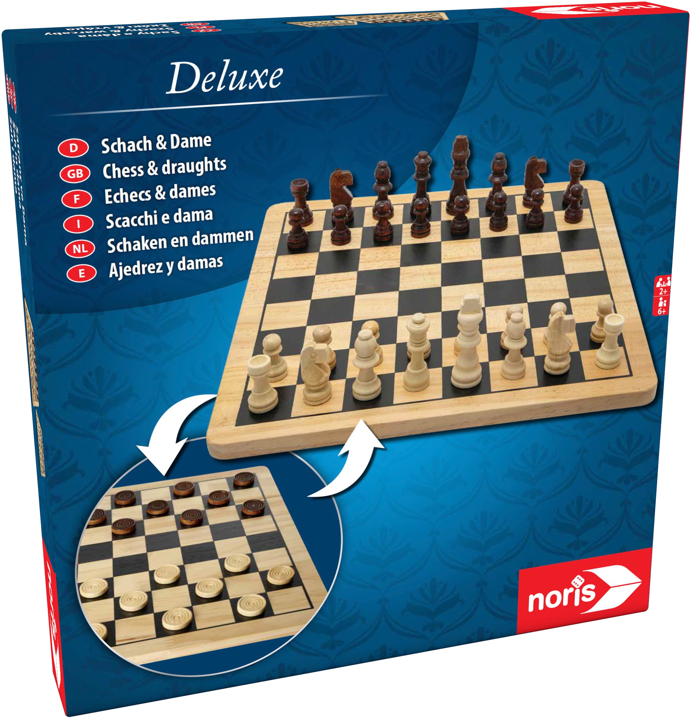 Noris Spiel »Deluxe Holz - Schach & Dame«