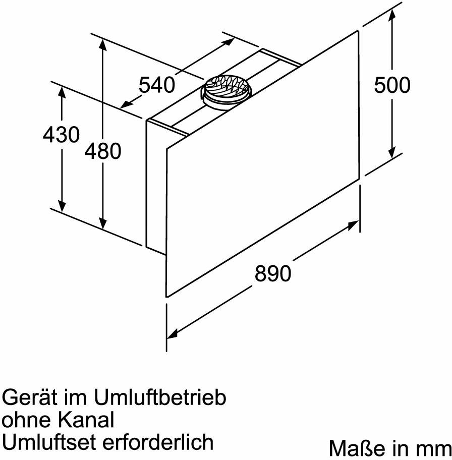 NEFF Kopffreihaube »D95FHP1S0«, Serie N 70, 90 cm breit