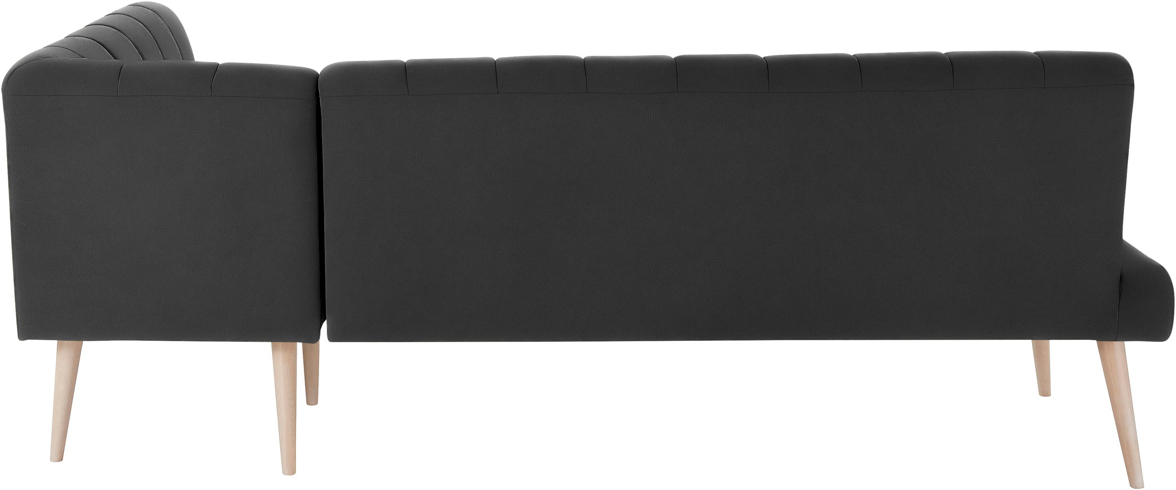 exxpo - sofa fashion Eckbank »Costa, moderne Rückensteppung, bequem und elegant, hoher Holzfuß«, hochwertig verarbeitet, Frei im Raum stellbar