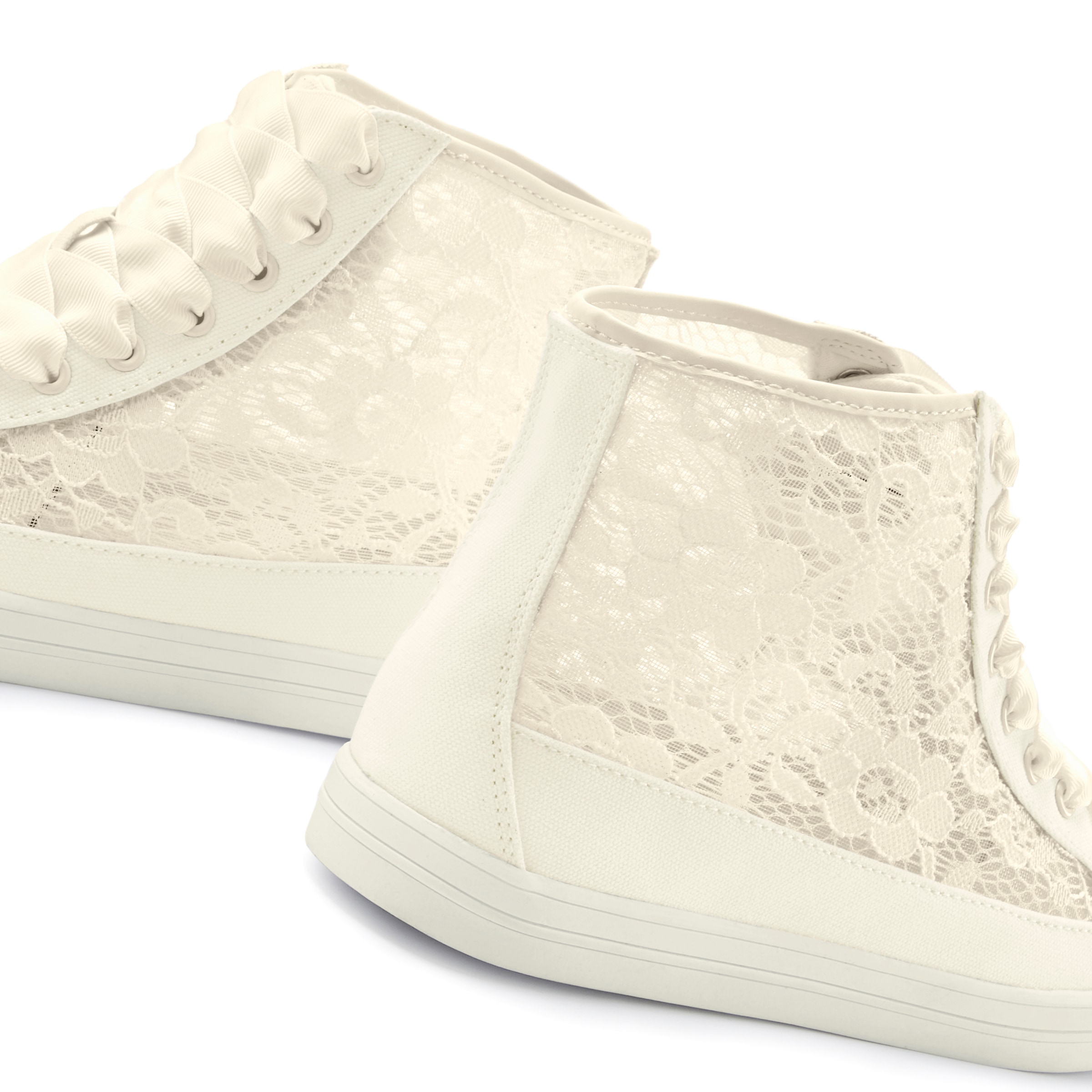 LASCANA Sneaker »Textilschuhe, Stoffschuhe, High-Top-Sneaker,«, aus Textil zum Schnüren VEGAN