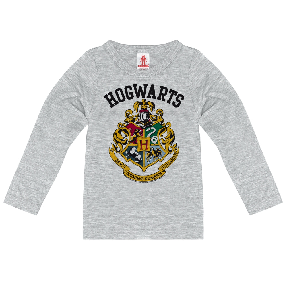 detailliertem bestellen Langarmshirt Print LOGOSHIRT »Hogwarts«, mit | BAUR