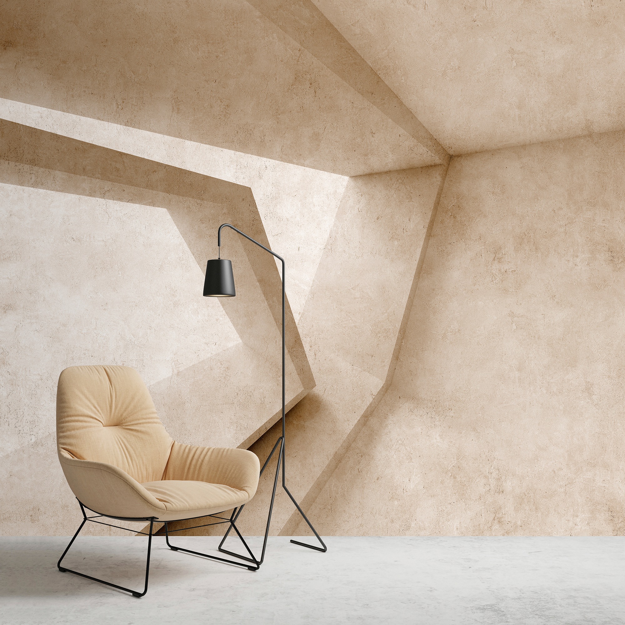 living walls Fototapete »Walls by Patel Futura«, 3D Fototapete futura 4,00 m x 2,70 m 200 g Vlies Premium Tapete