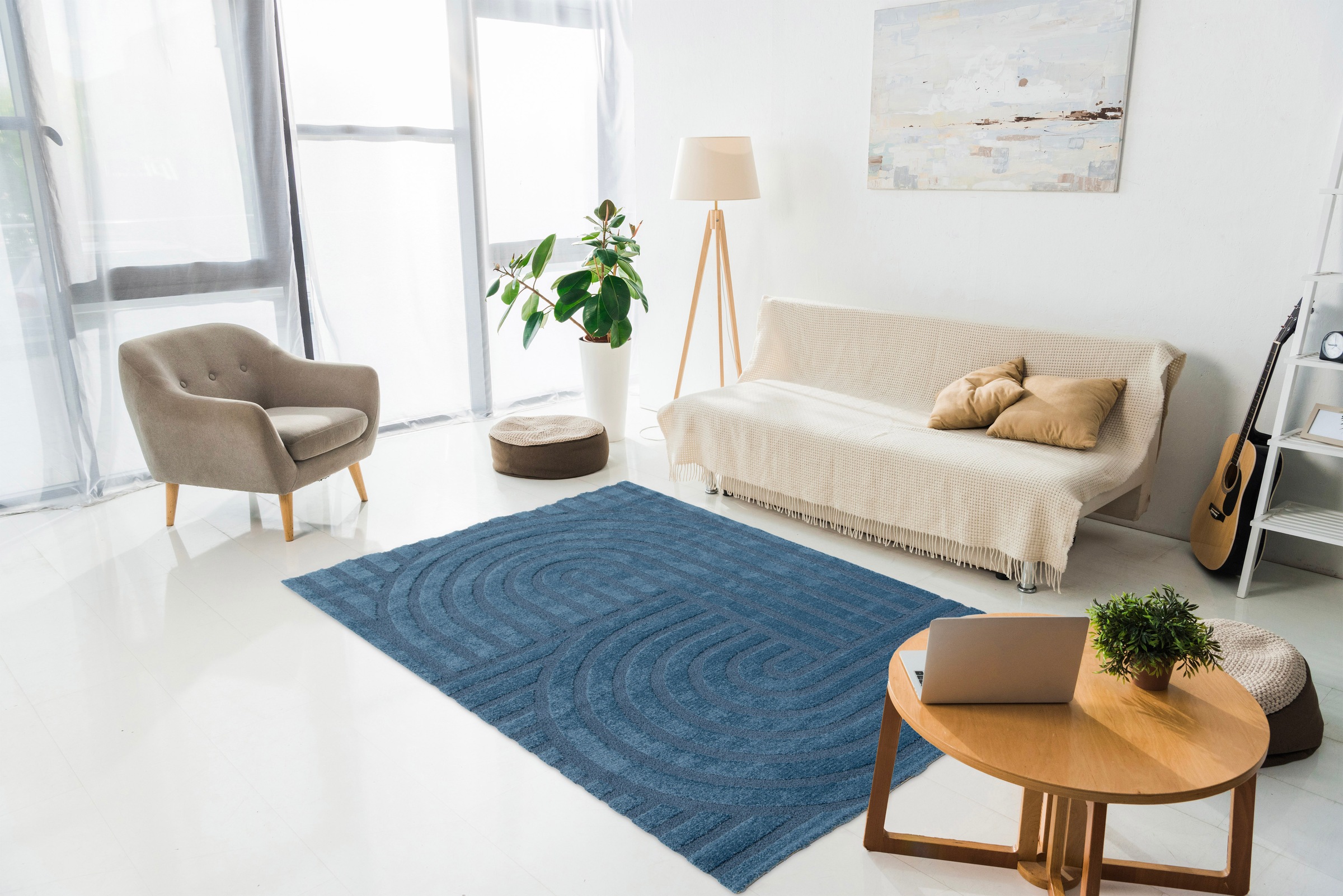 Primaflor-Ideen in Textil Teppich "COSMO Swing, Made in Belgium" rechteckig günstig online kaufen