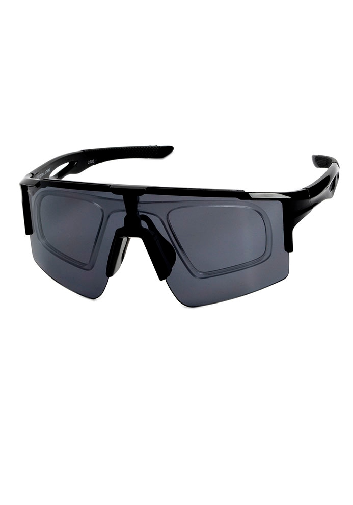 F2 Sonnenbrille, Trendige Sportbrille inkl. Clip zur Verglasung, Halbrand