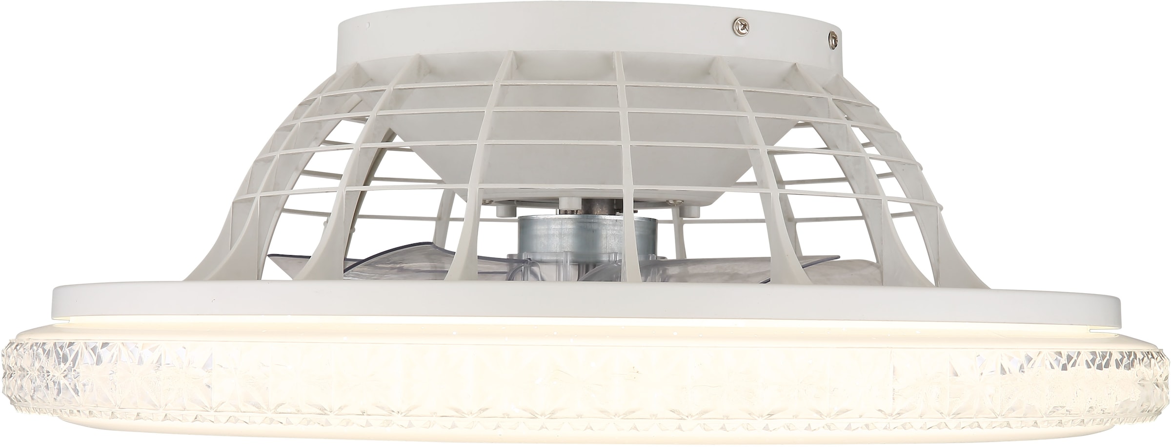 GLOBO LIGHTING Deckenleuchte »CORUSSO«, Leuchtmittel LED-Modul | LED fest integriert, Ventilator /Schlafzimmer / Wohnbereich /Arbeitszimmer / verchromt rund