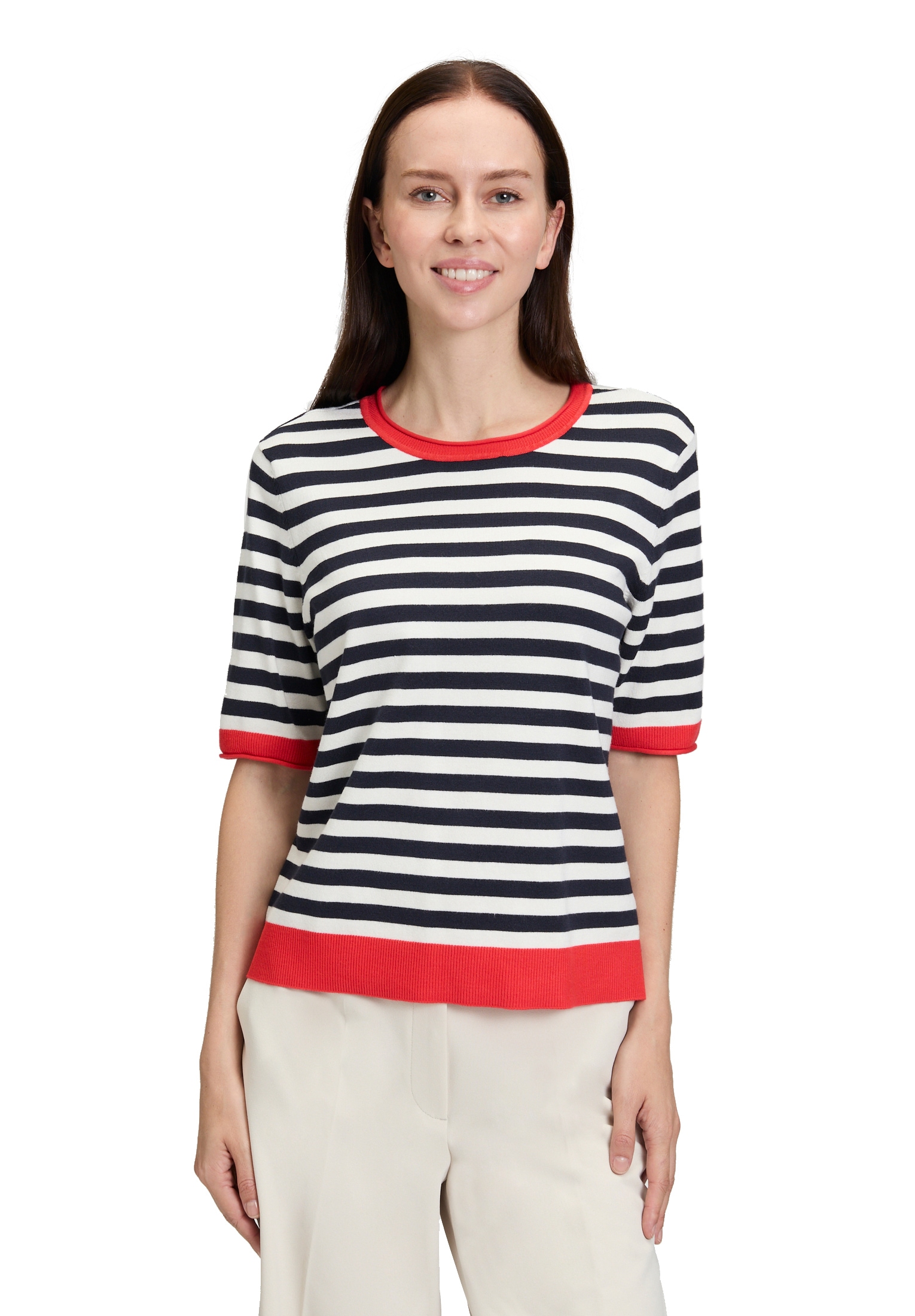 Betty Barclay Kurzarmshirt "Betty Barclay Damen Basic-Pullover mit Streifen günstig online kaufen
