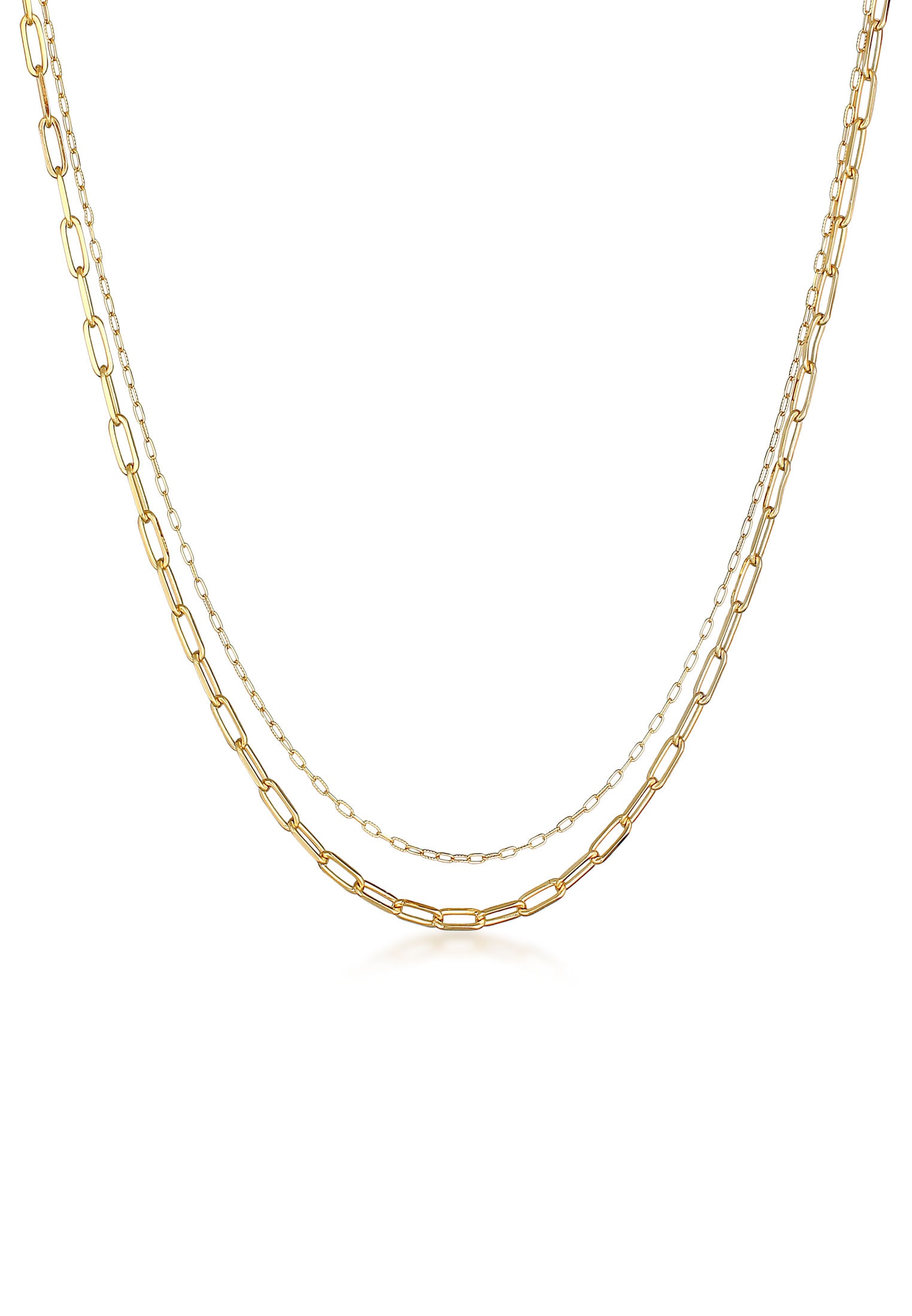 Elli Gliederkette »Layer Glieder Oval Basic Chunky Chain 925 Silber« kaufen  | BAUR