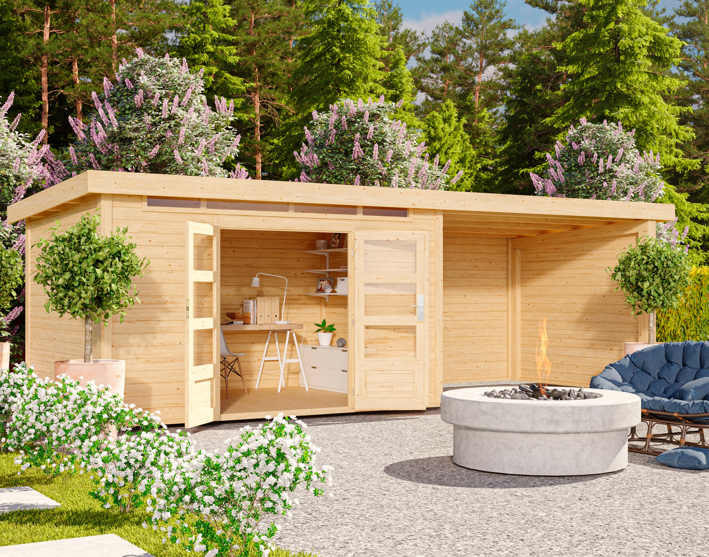 Karibu Gartenhaus "Ammersee 6" günstig online kaufen