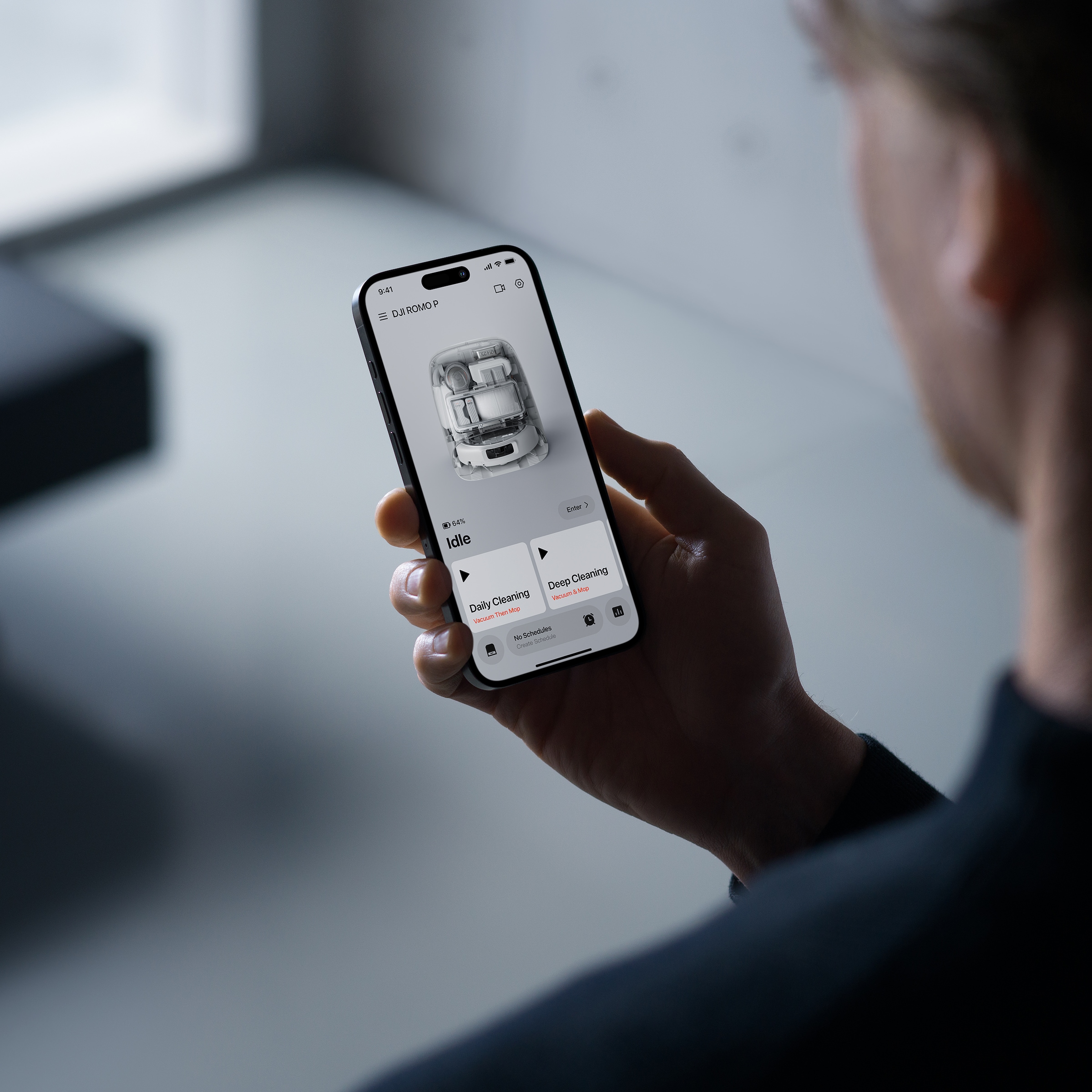 DJI Saugroboter »DJI ROMO P« Transparenter Saugroboter mit Absaugstation und App-Steuerung