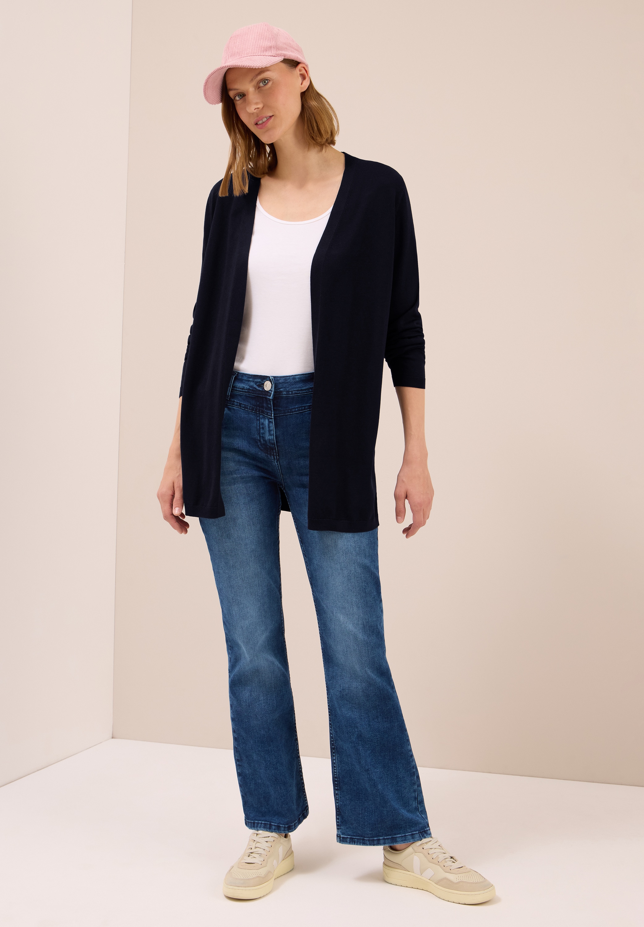 Cecil Longstrickjacke, im soften Baumwoll-Mix