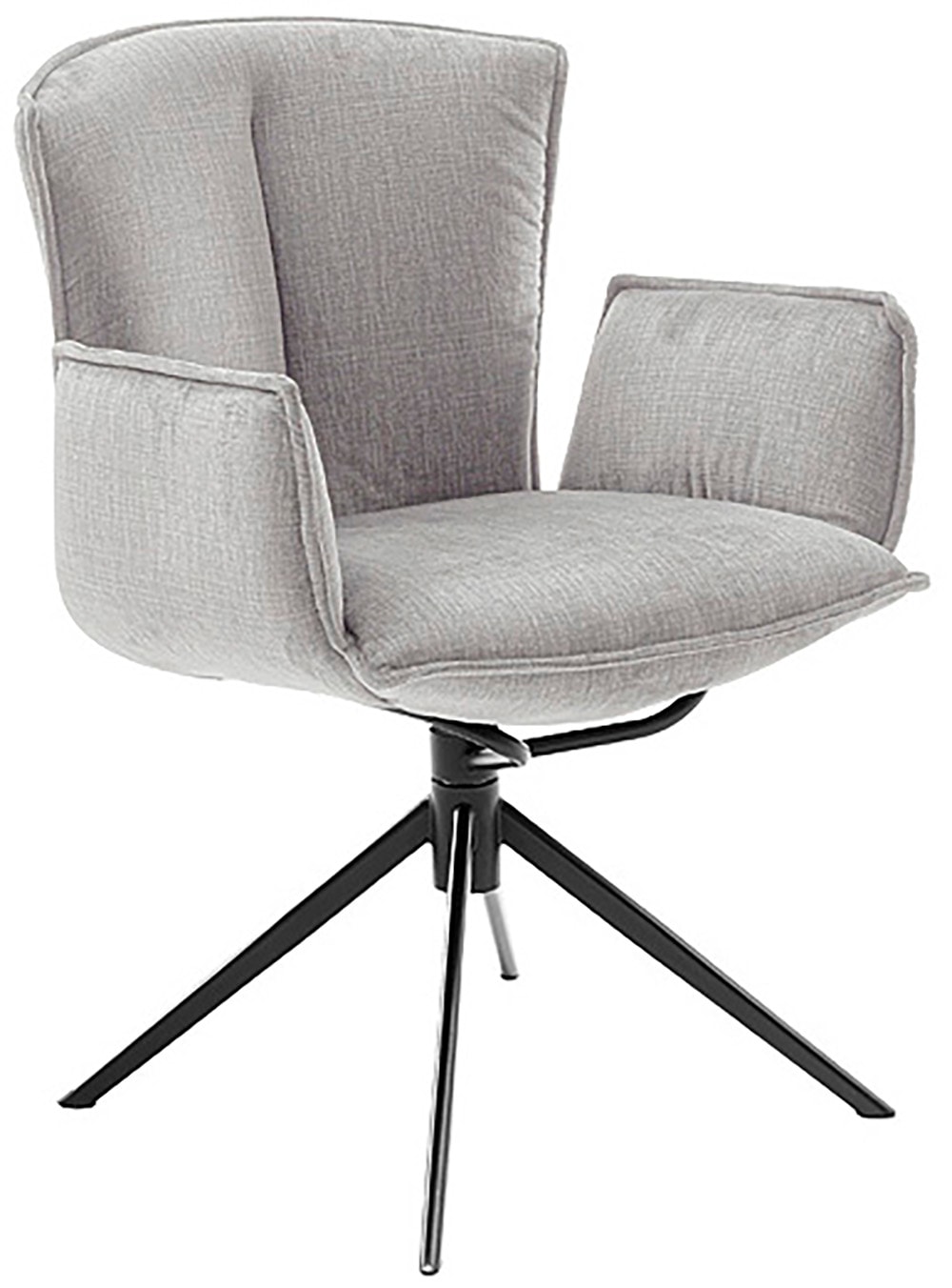 MCA furniture 4-Fußstuhl »NALON Esszimmerstuhl (2er Set) - Stuhl«, (Set), 2 St., Veloursstoff, 360° drehbar, Schwingfunktion, Metall, Veloursoptik, belastbar 120 kg