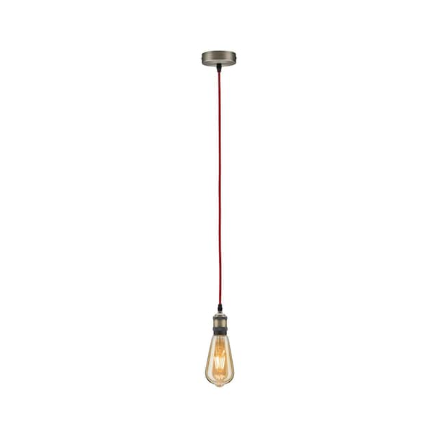 max. Metall«, | 230V »Neordic Eldar Rot/Nickel 1 1x60W gebürstet Pendelleuchte flammig-flammig, BAUR E27 Paulmann