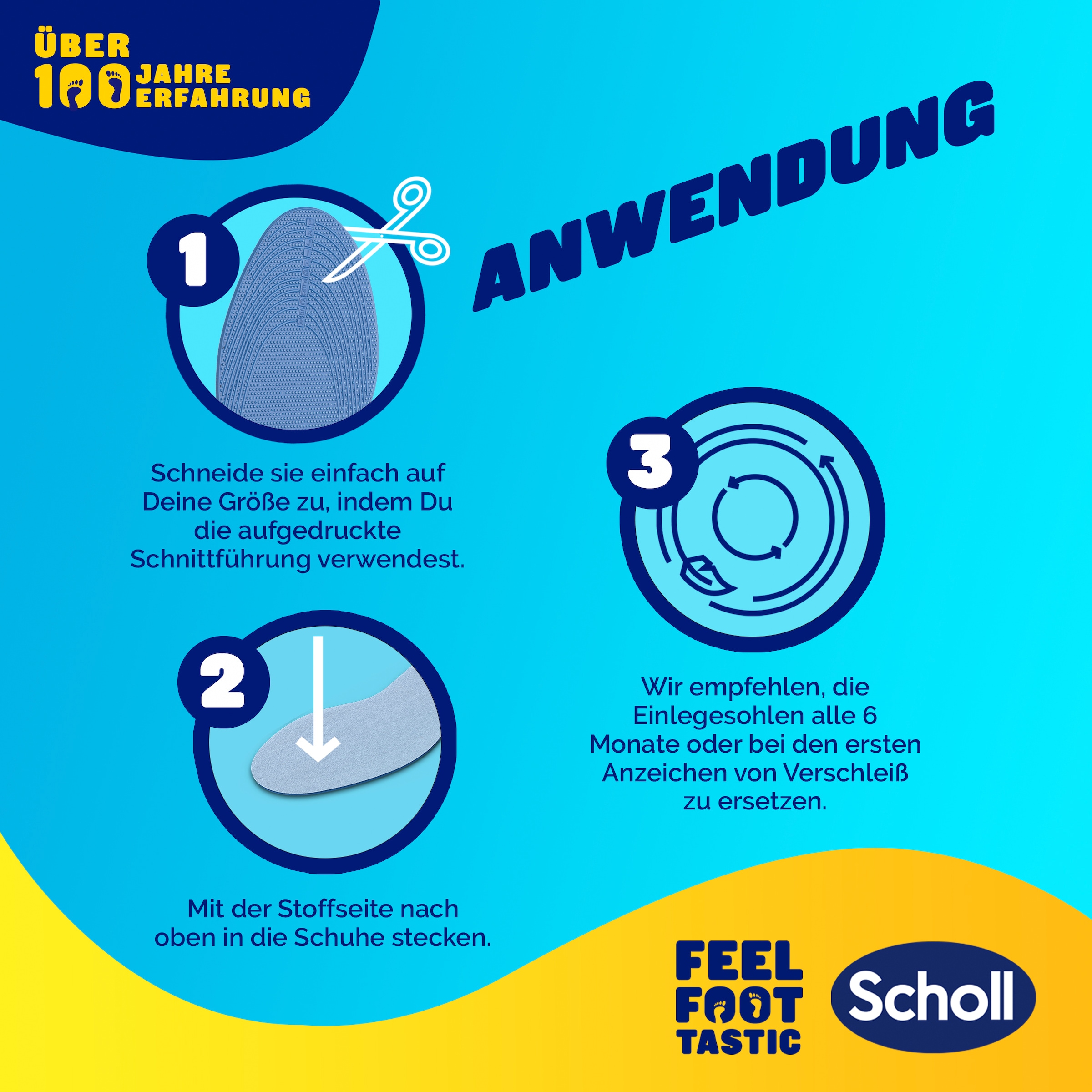 Scholl Einlegesohlen »stoßdämpfende Einlegesohlen«, (Packung, extra dünn, 1 Paar)